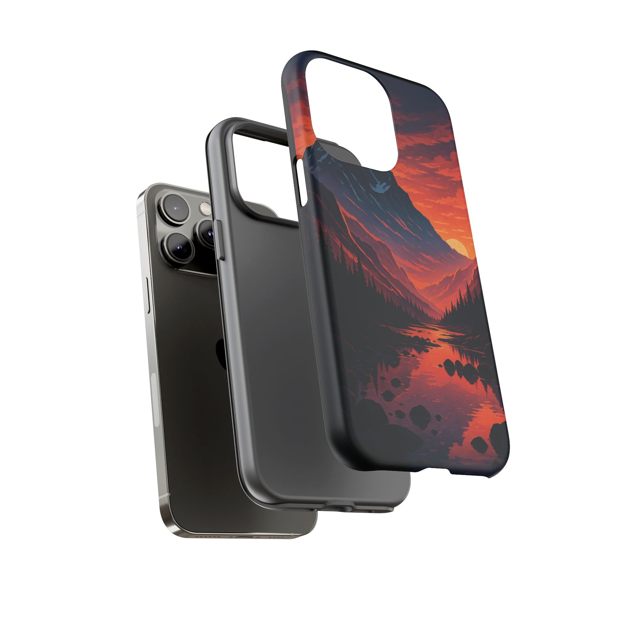 Mountain Sunset Phone Case, Nature Inspired Case, Tough Cases, Gift for Adventurers, Phone Accessories