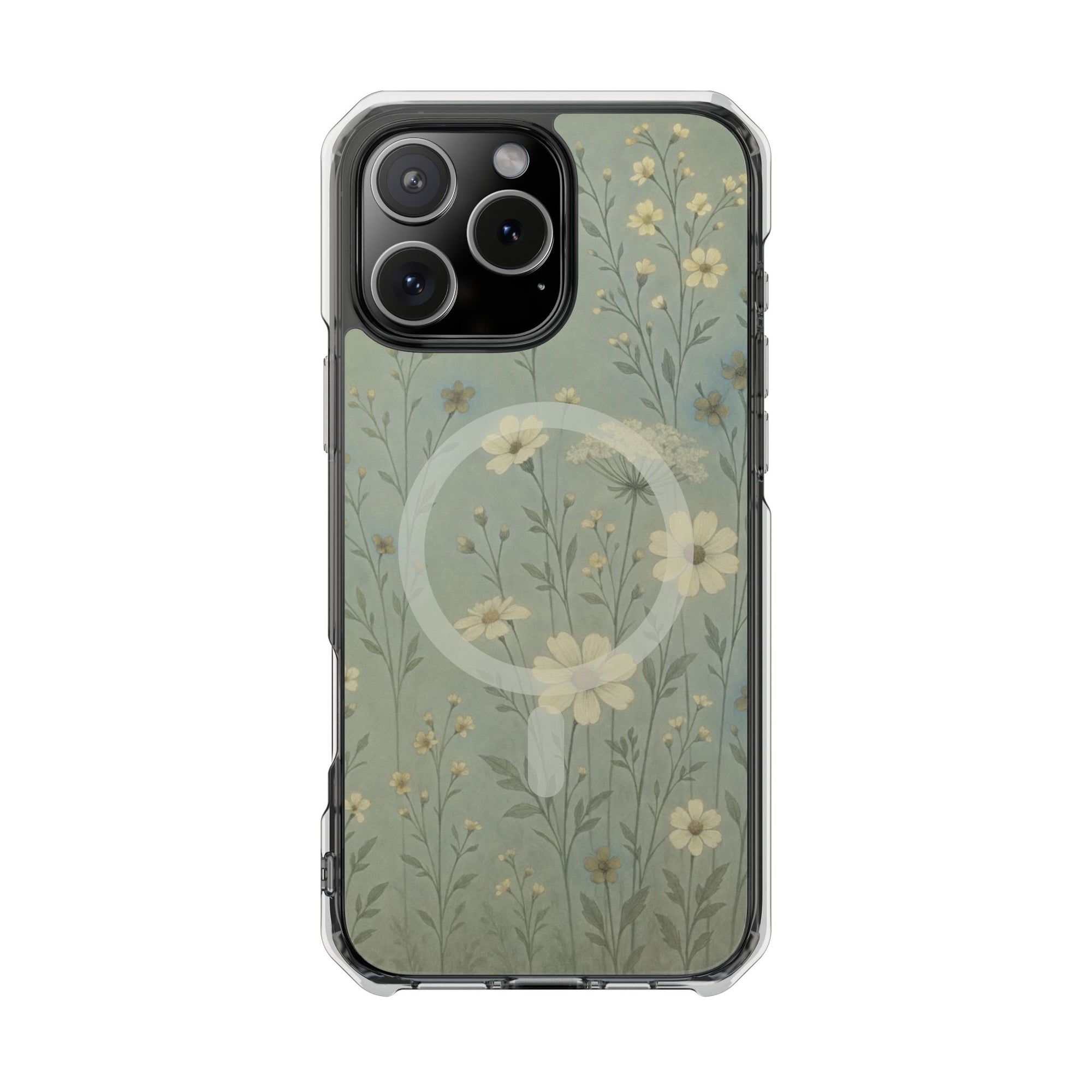 Floral Magnetic Clear Impact Cases, Phone Protection, Floral Design, Nature Lover Gift, Stylish Tech Accessories, Everyday Use