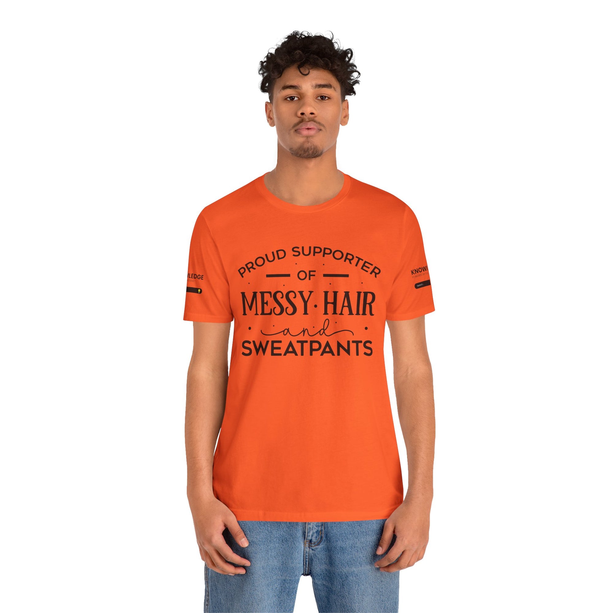 Unisex Jersey Tee with 'Messy Hair' Quote - Perfect for Everyday Wear