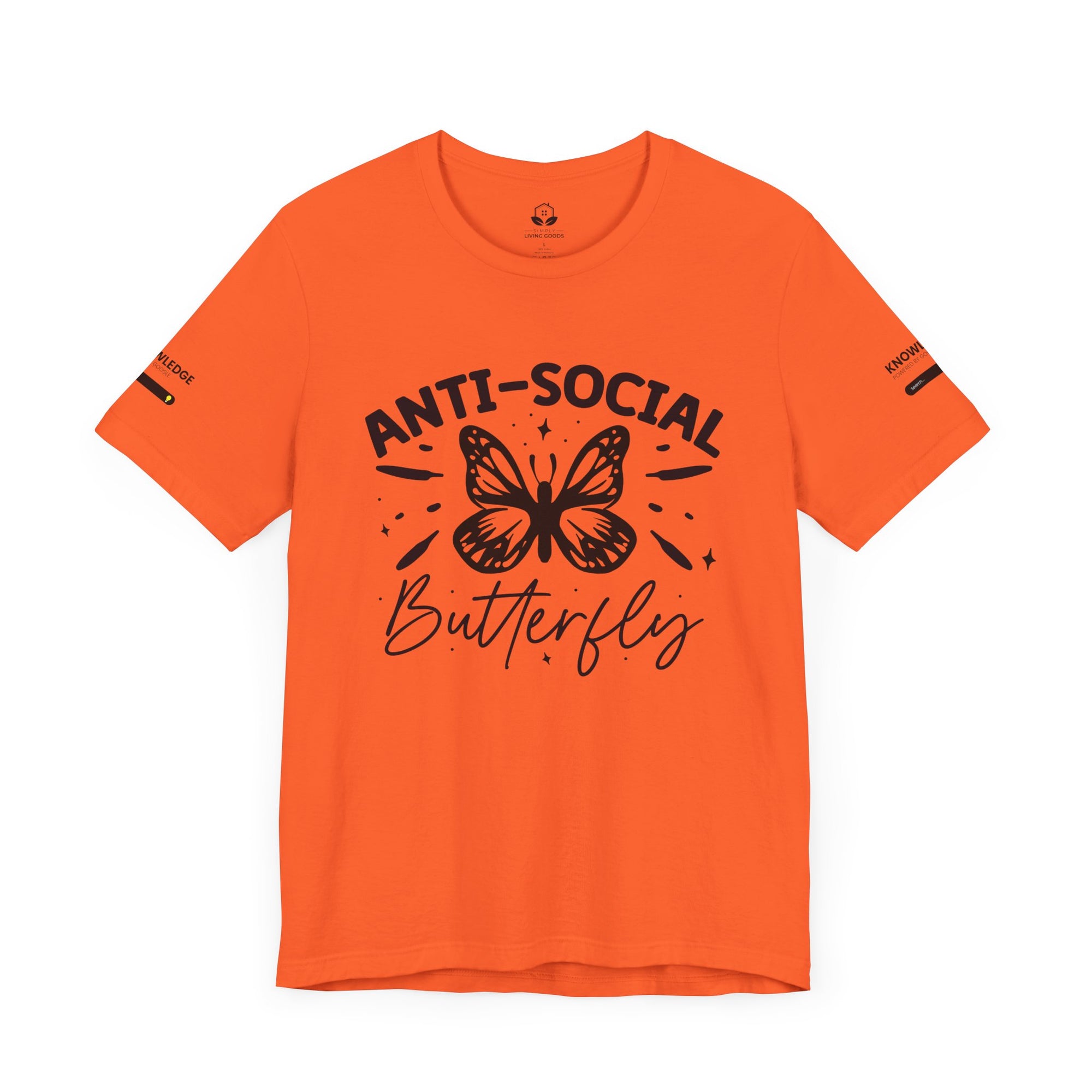 Unisex Jersey Tee with 'Anti-Social Butterfly' Quote - Perfect for Everyday Wear