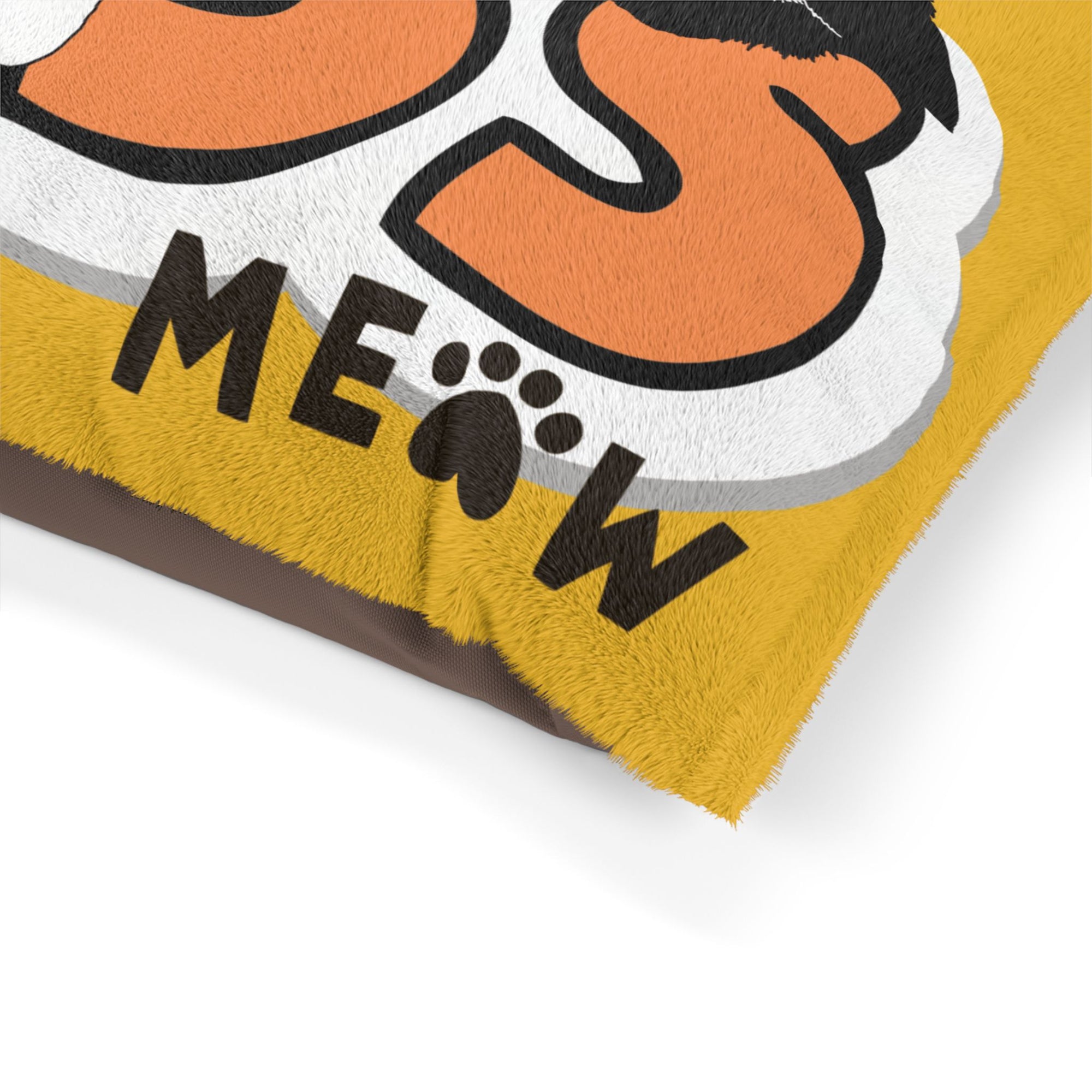 Boss Meow Pet Bed (Yellow) - Fun and Cozy Space for Your Furry Leader