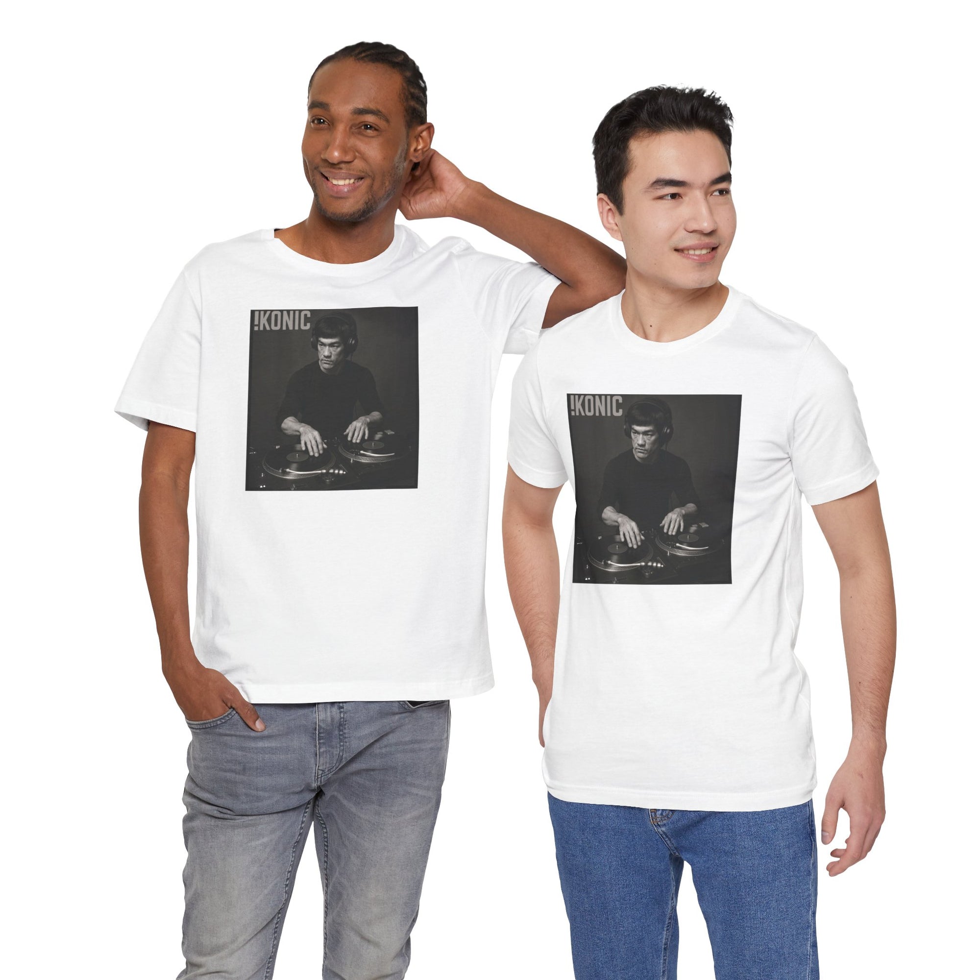 IKONIC Unisex Jersey Tee - Casual Graphic Top for Sports Fans, Everyday Wear, Gift for Him/Her, Street Style Fashion, Bruce The DJ