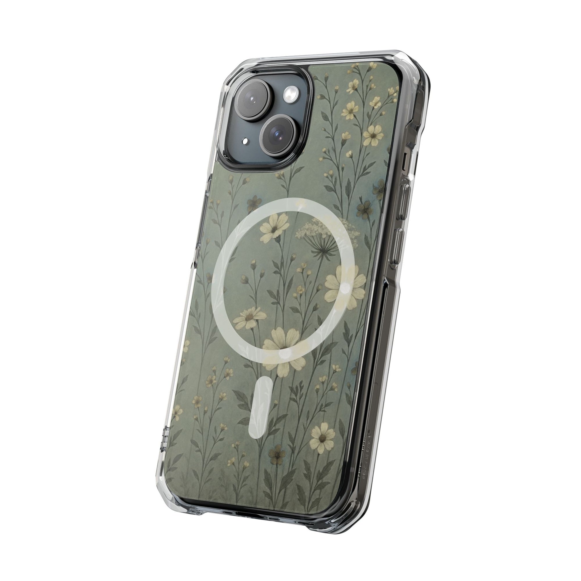 Floral Magnetic Clear Impact Cases, Phone Protection, Floral Design, Nature Lover Gift, Stylish Tech Accessories, Everyday Use