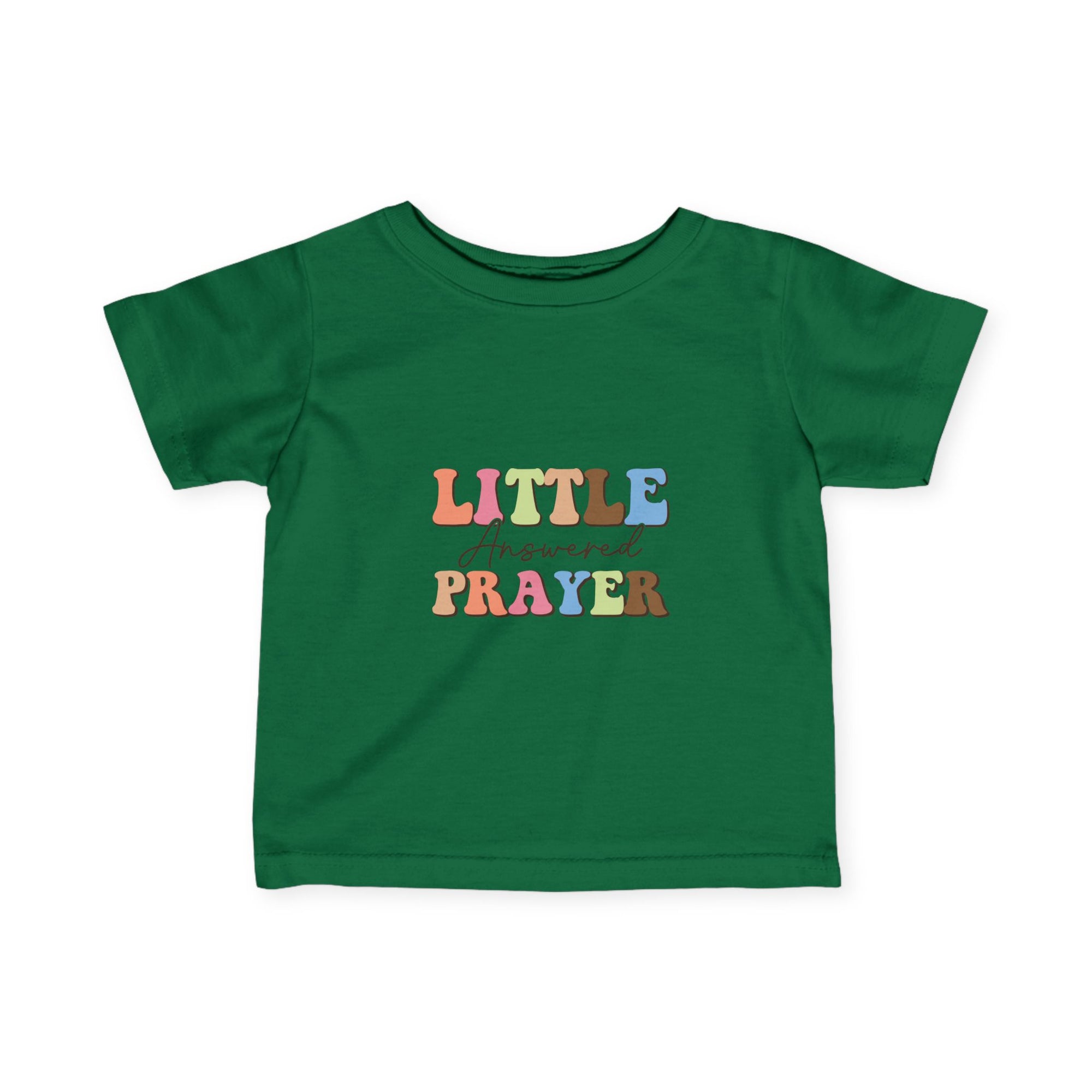 Cute Infant T-Shirt - 'Little Answered Prayer' with Colorful Number 1 Design