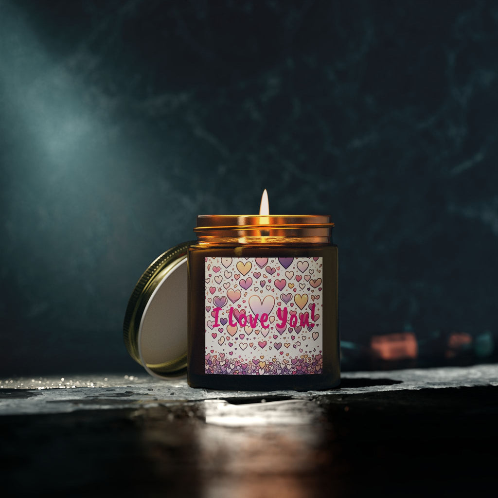 I Love You - Scented Candles, Coconut Apricot Wax (4oz, 9oz)