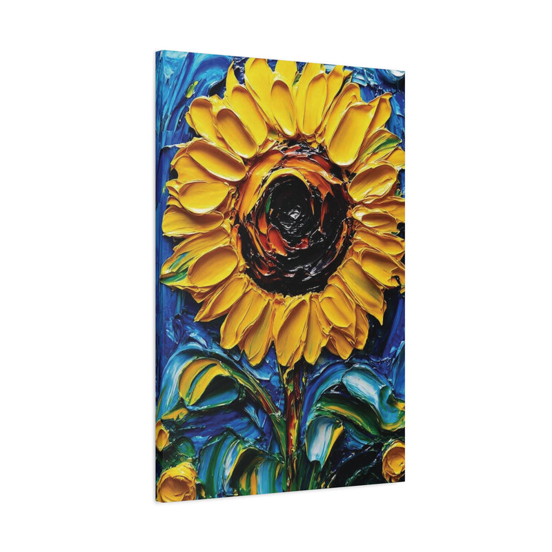 Sunflower Art Canvas Impasto Style Print, Perfect Gift for Home Decor, Brighten Your Space, Nature Wall Art, Floral Decor