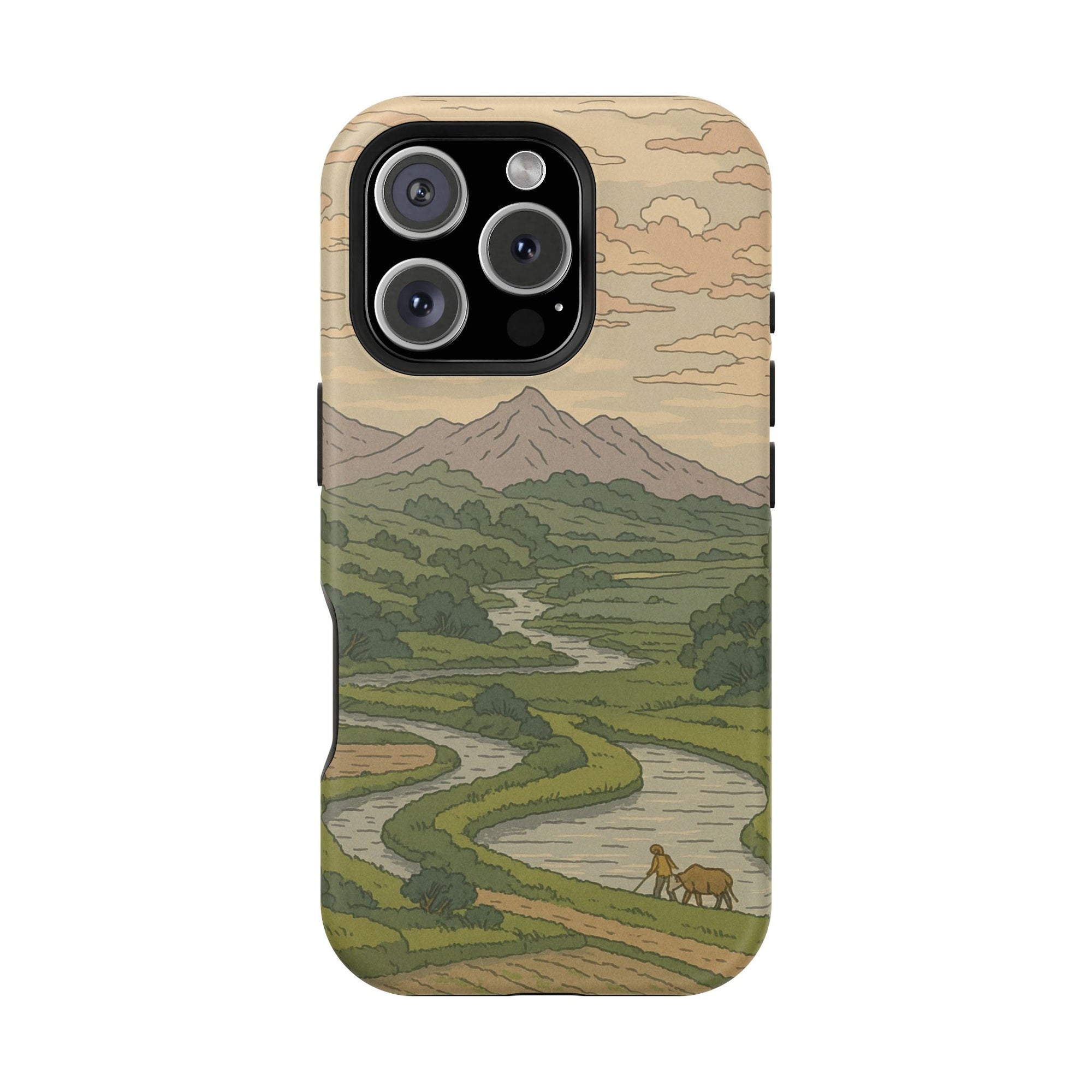 Nature-Inspired Magnetic Tough Case for iPhone, Phone Protection, Adventure Gift, Outdoor Lover, Earthy Aesthetic
