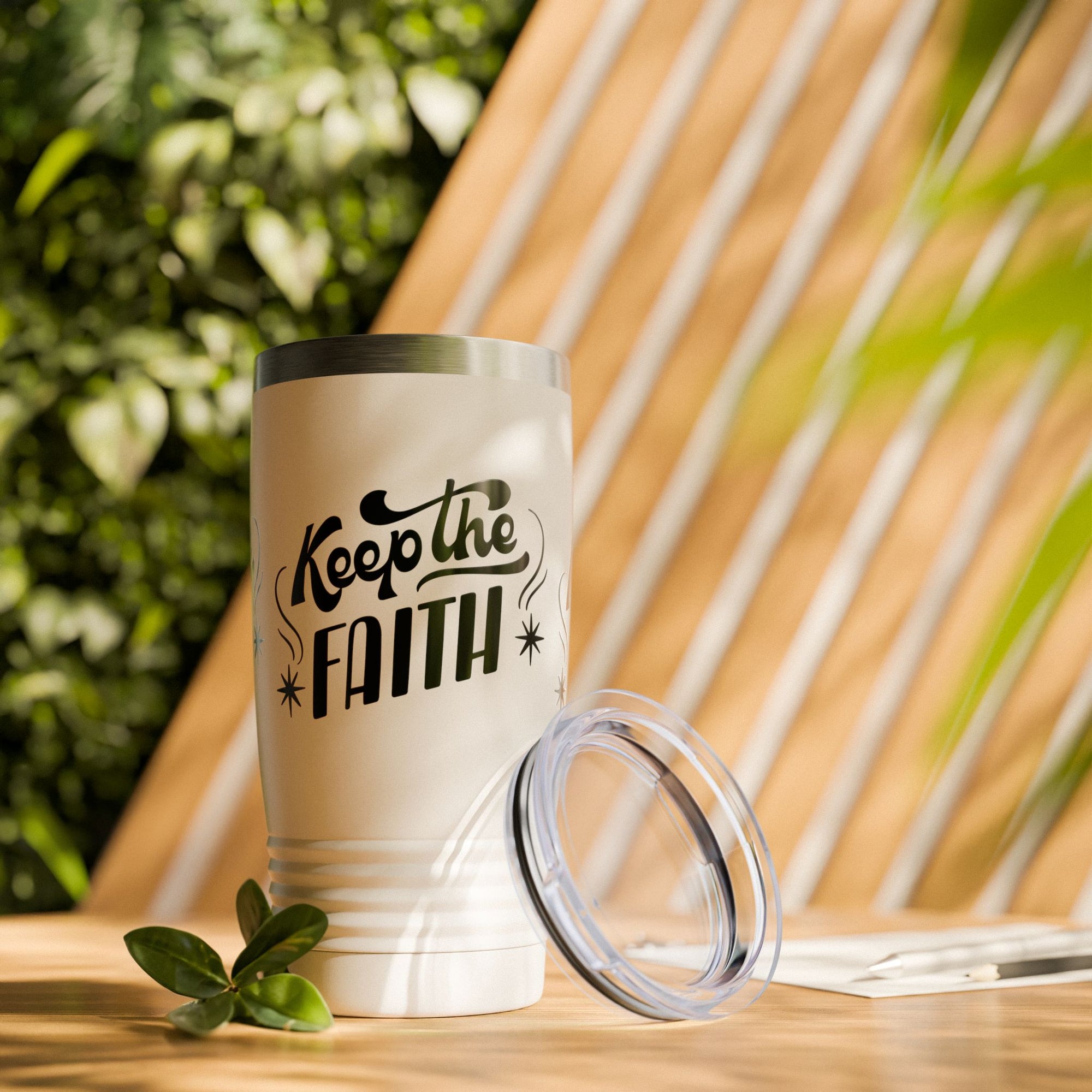 Keep the Faith Ringneck Tumbler - 20oz Inspirational Travel Mug