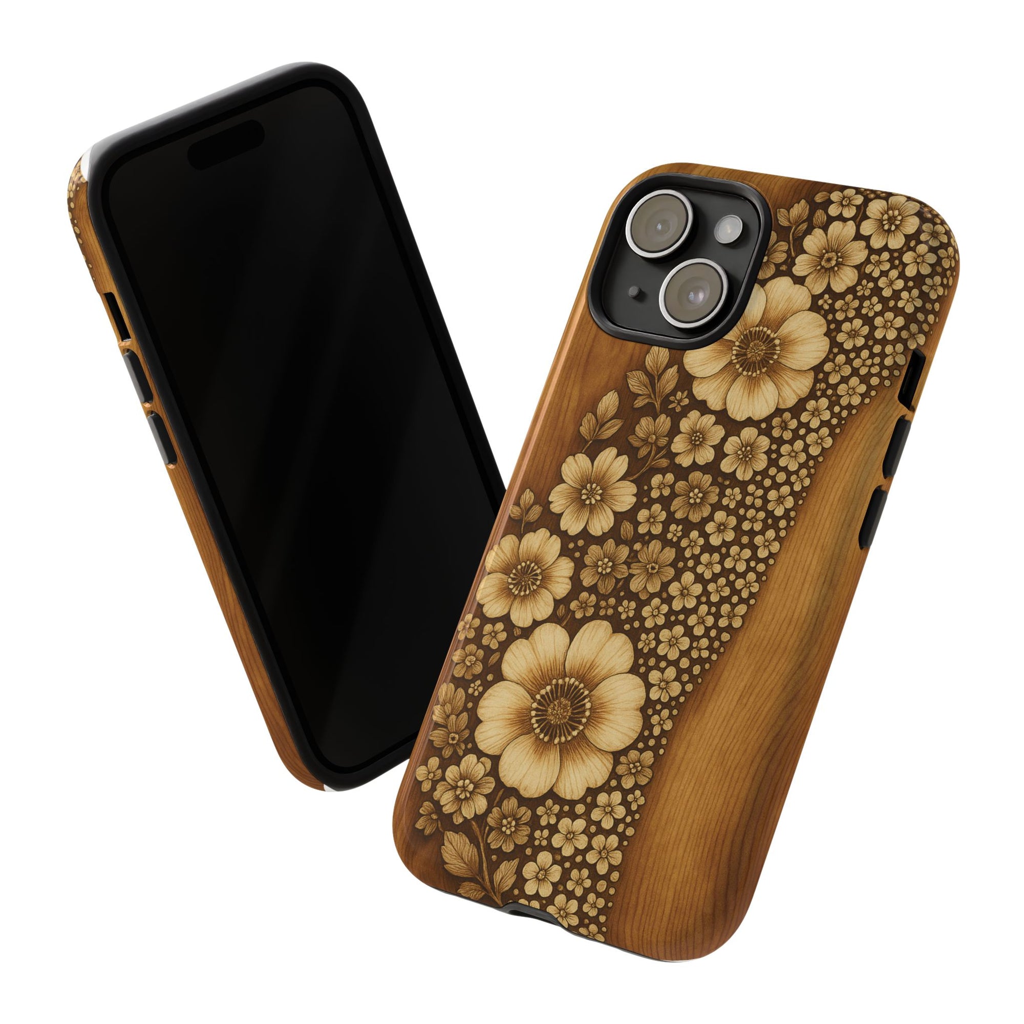 Floral Phone Case - Tough Cases, Protective Cover, Floral Design, Nature Lover Gift, Phone Accessory, Trendy Gadget