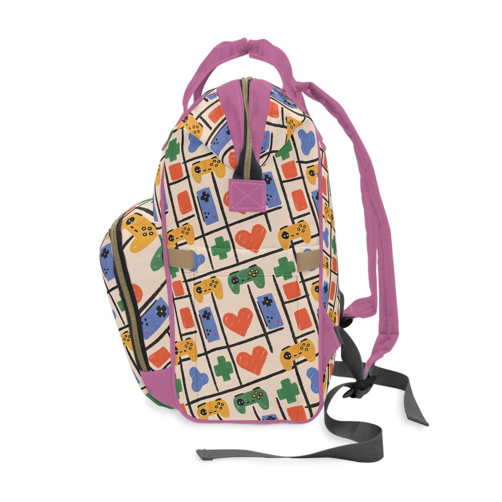 Colorful Multifunctional Diaper Backpack - Trendy Baby Bag for New Parents