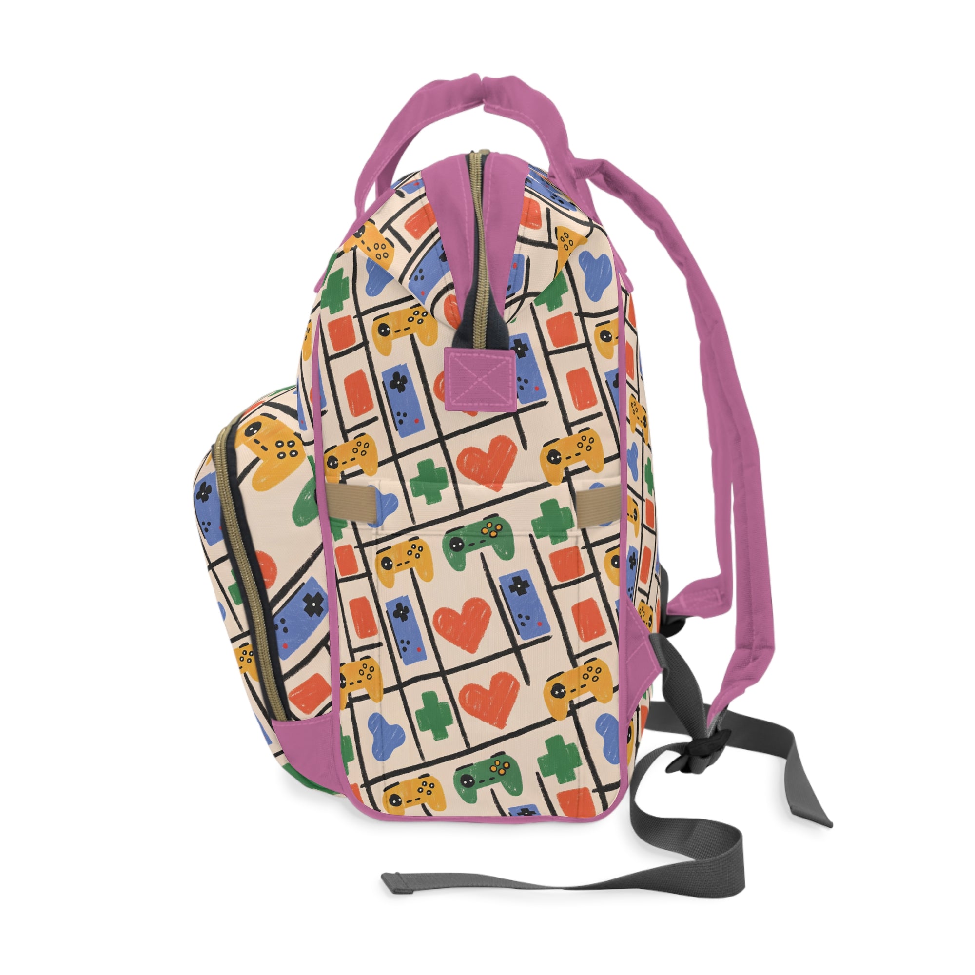 Colorful Multifunctional Diaper Backpack - Trendy Baby Bag for New Parents