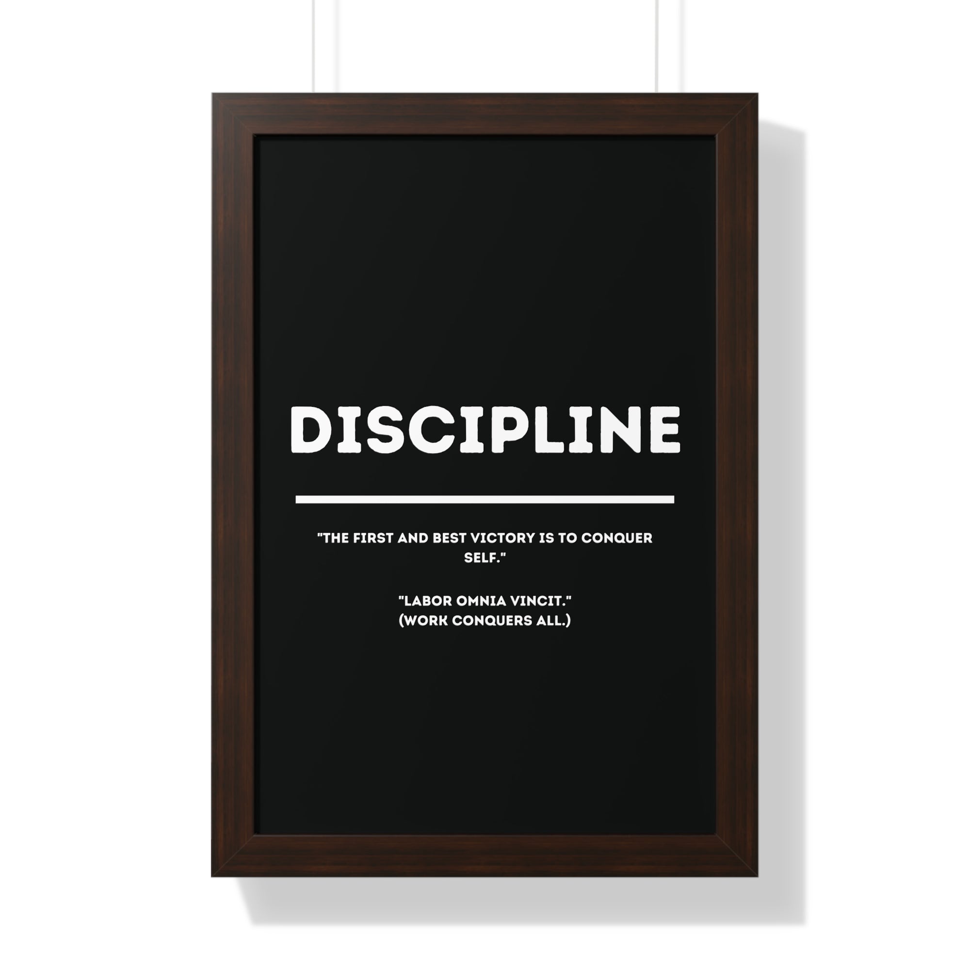 Minimalist in Black (Discipline) - Framed Vertical Poster