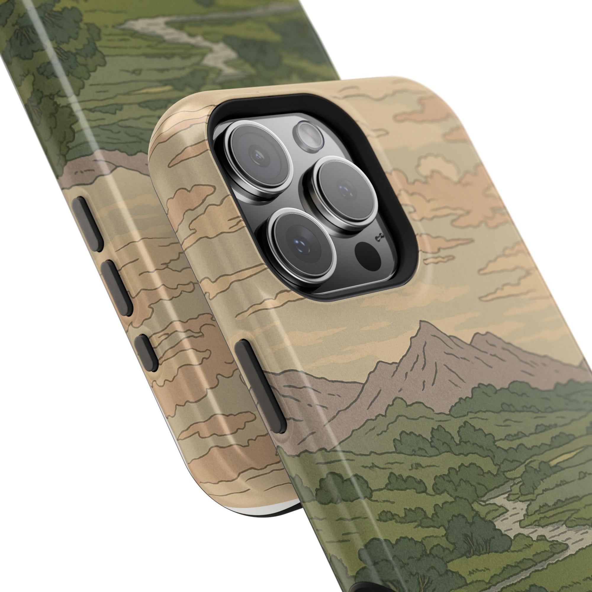 Nature-Inspired Magnetic Tough Case for iPhone, Phone Protection, Adventure Gift, Outdoor Lover, Earthy Aesthetic
