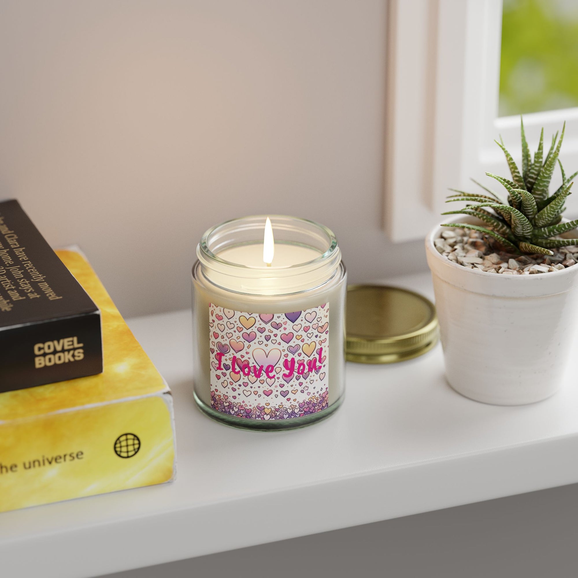 I Love You - Scented Candles, Coconut Apricot Wax (4oz, 9oz)