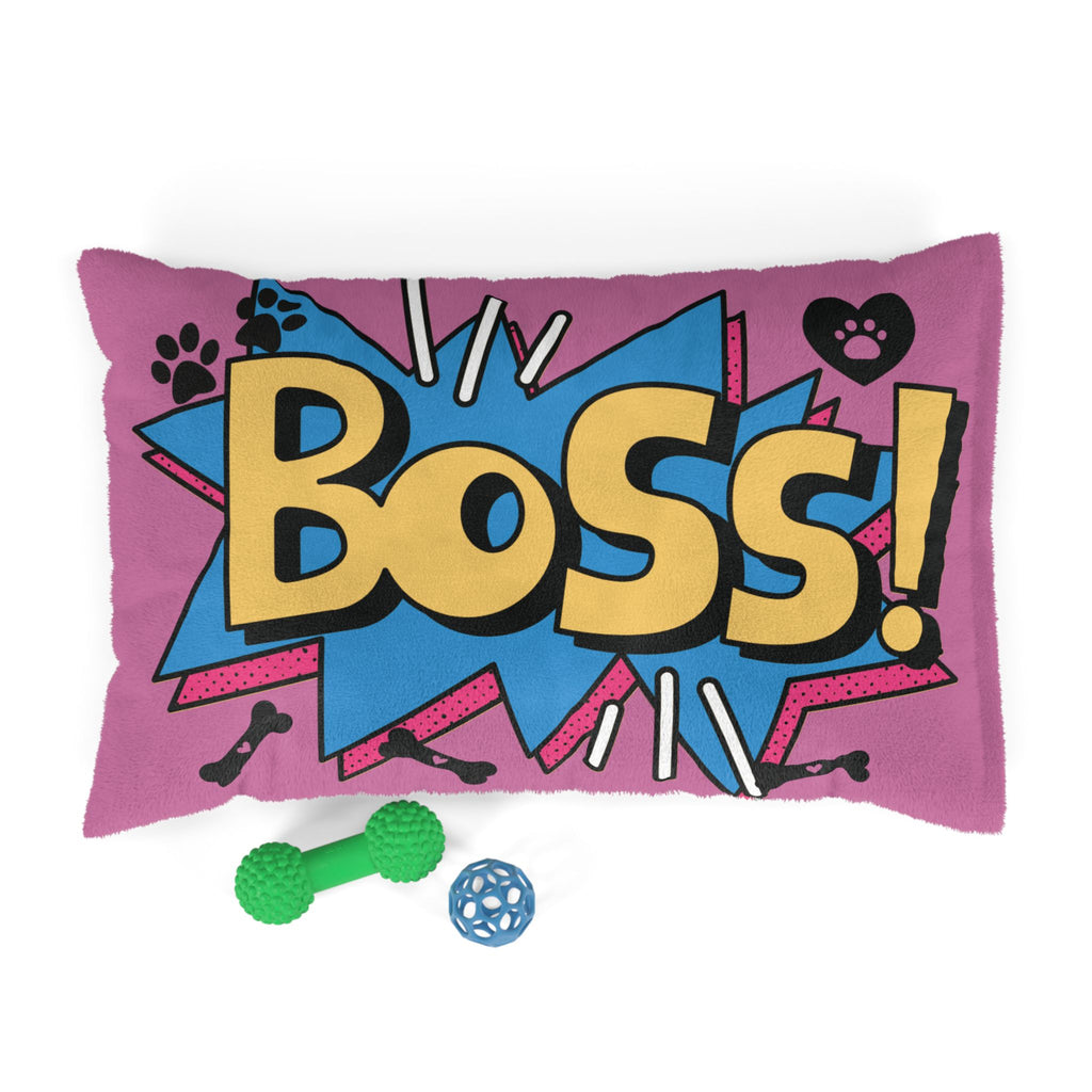 Boss Pet Bed (Pink) - Fun and Cozy Space for Your Furry Leader