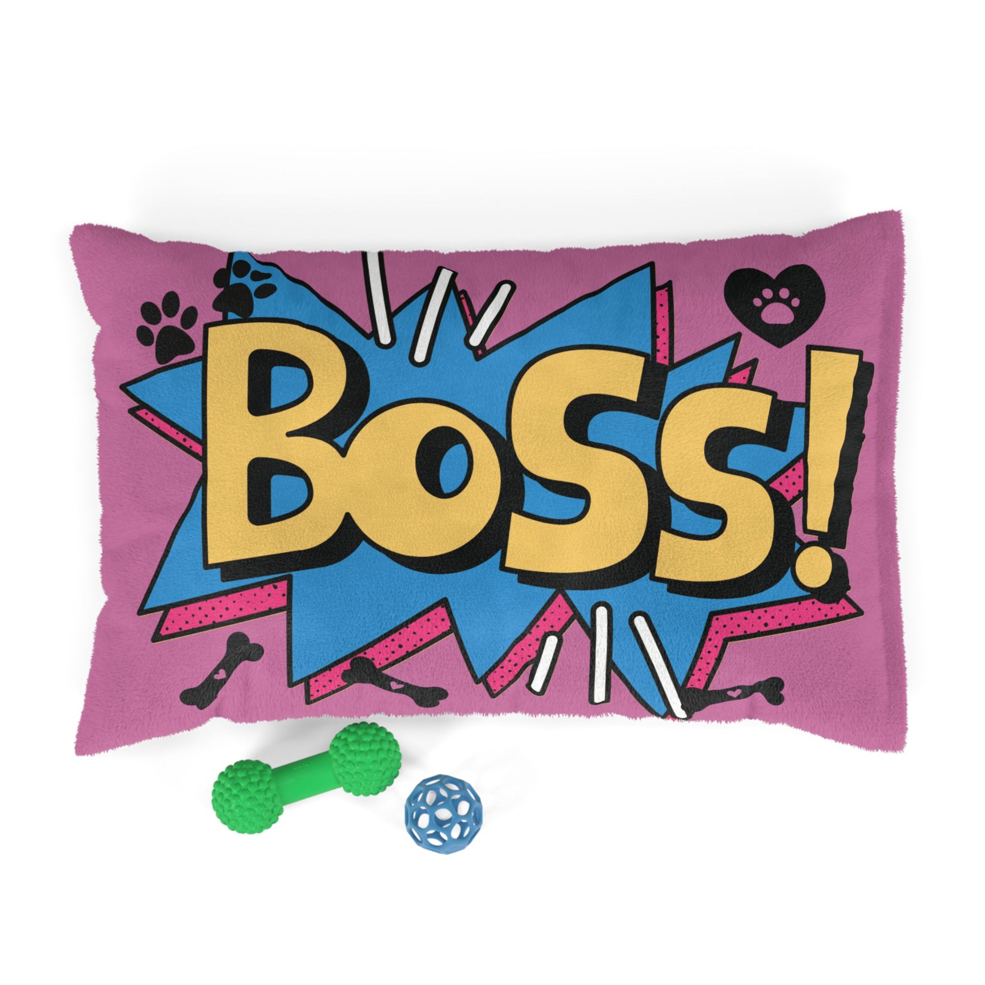 Boss Pet Bed (Pink) - Fun and Cozy Space for Your Furry Leader