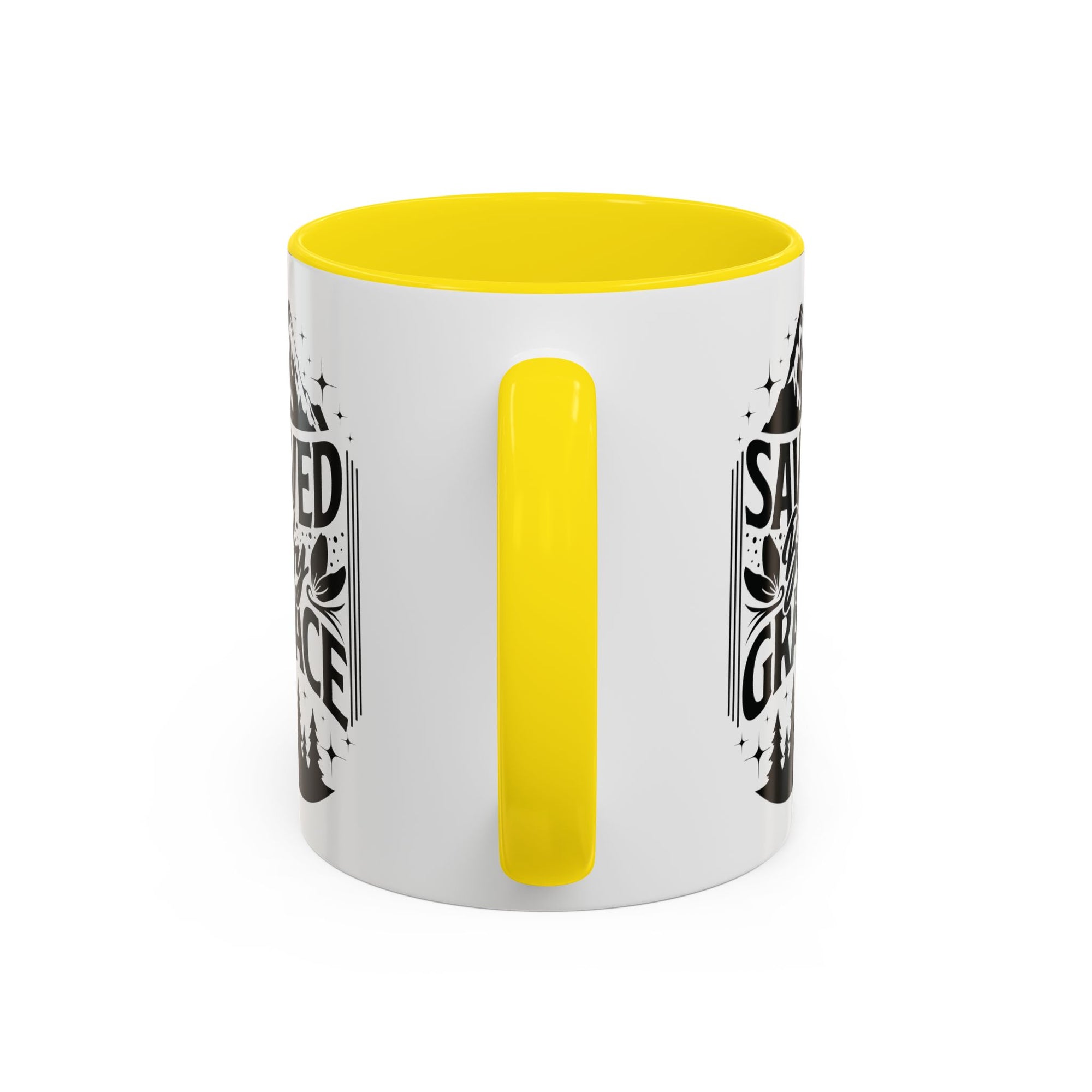 Saved by Grace Accent Coffee Mug - Inspirational Design