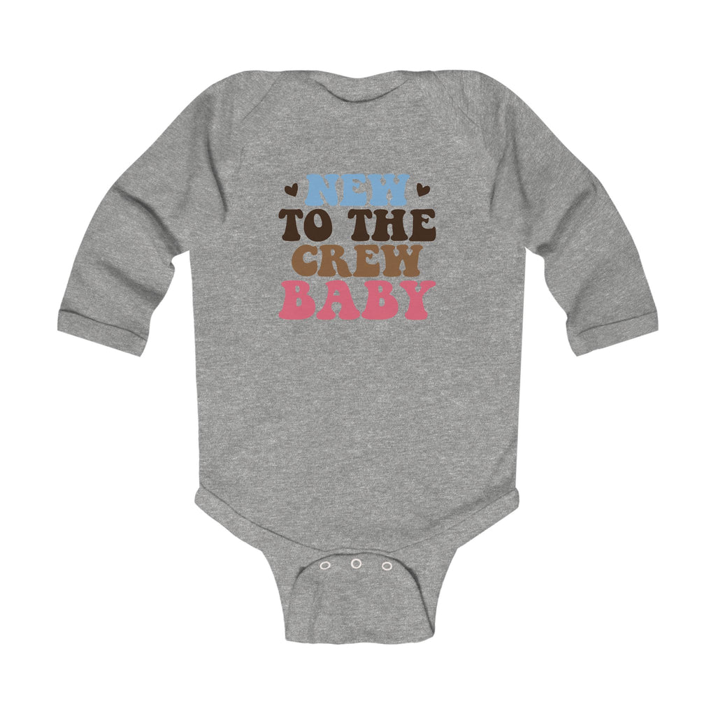 New to the Crew Baby Bodysuit | Cute Infant Long Sleeve Outfit for Newborns | Perfect Baby Shower Gift