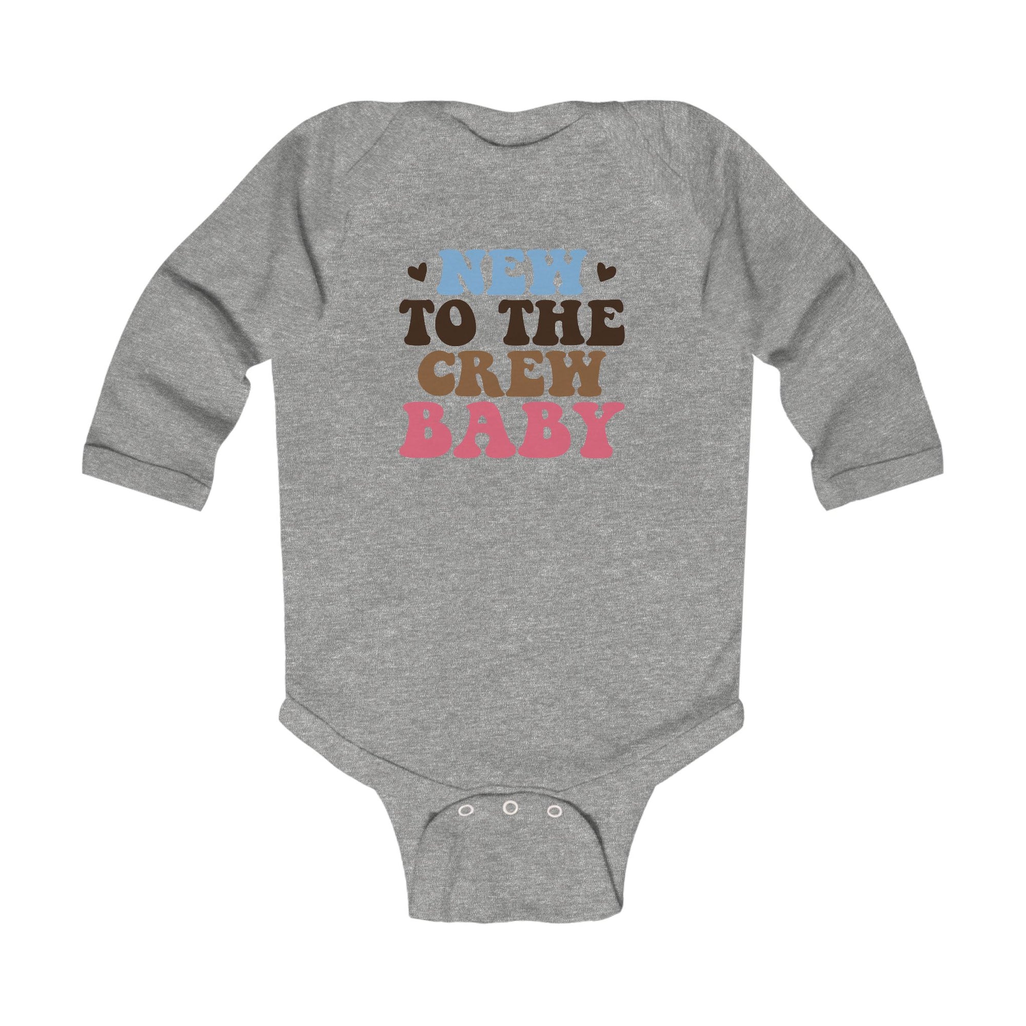 New to the Crew Baby Bodysuit | Cute Infant Long Sleeve Outfit for Newborns | Perfect Baby Shower Gift