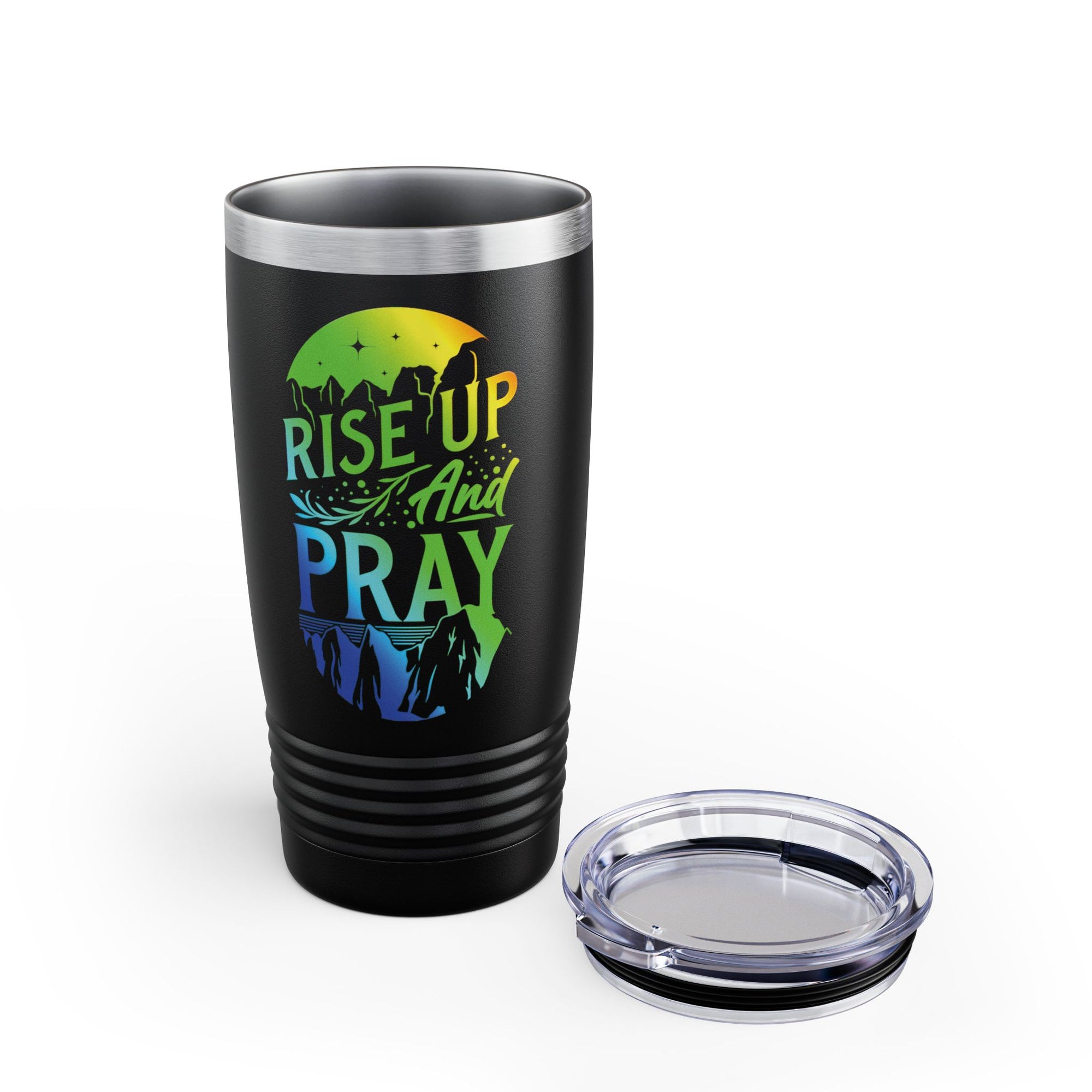 Rise Up and Pray Ringneck Tumbler - 20oz Inspirational Travel Mug