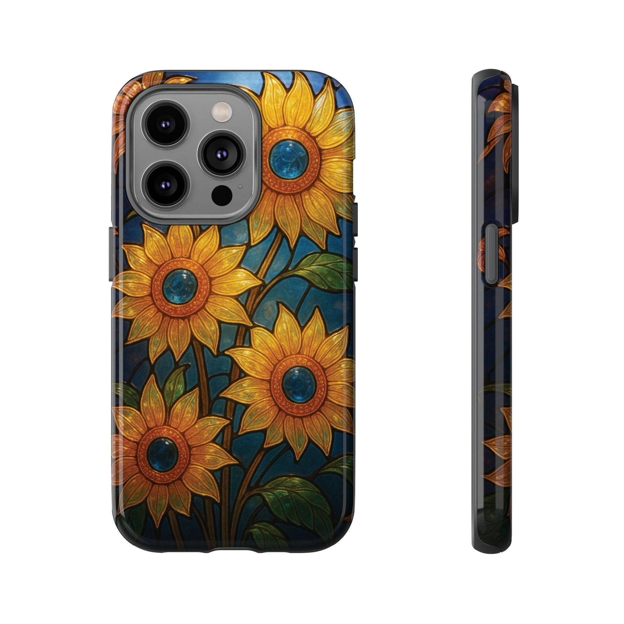 Vibrant Floral Phone Case, Sunflower Design, Tough & Durable Case, Nature Lover Gift, Protective Phone Cover, Spring Aesthetic