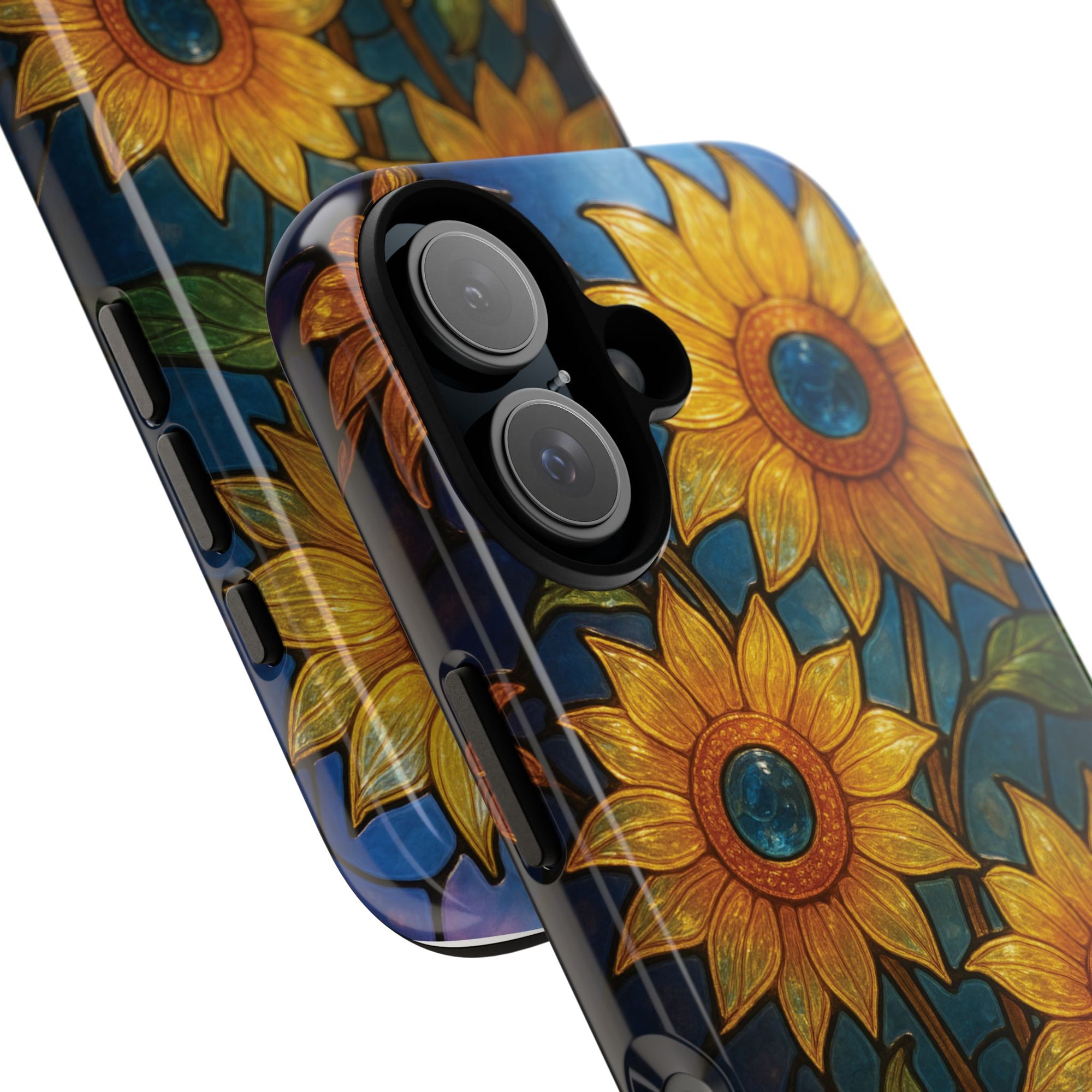 Vibrant Floral Phone Case, Sunflower Design, Tough & Durable Case, Nature Lover Gift, Protective Phone Cover, Spring Aesthetic