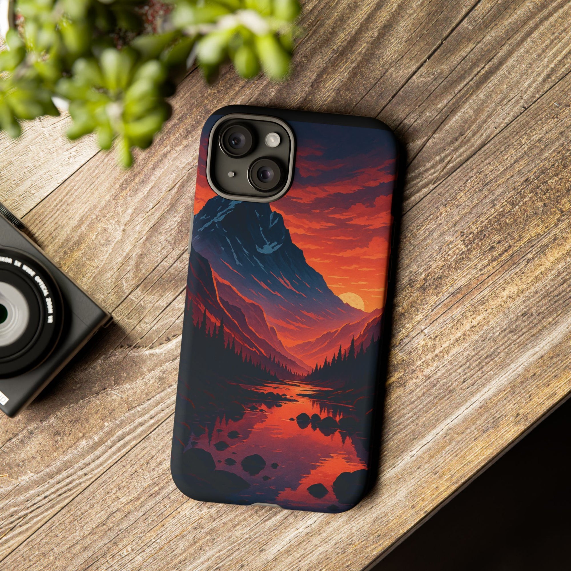 Mountain Sunset Phone Case, Nature Inspired Case, Tough Cases, Gift for Adventurers, Phone Accessories