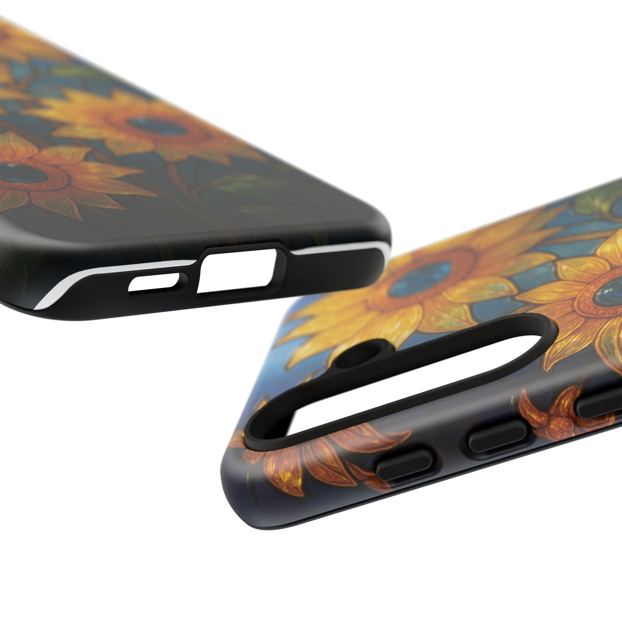 Vibrant Floral Phone Case, Sunflower Design, Tough & Durable Case, Nature Lover Gift, Protective Phone Cover, Spring Aesthetic