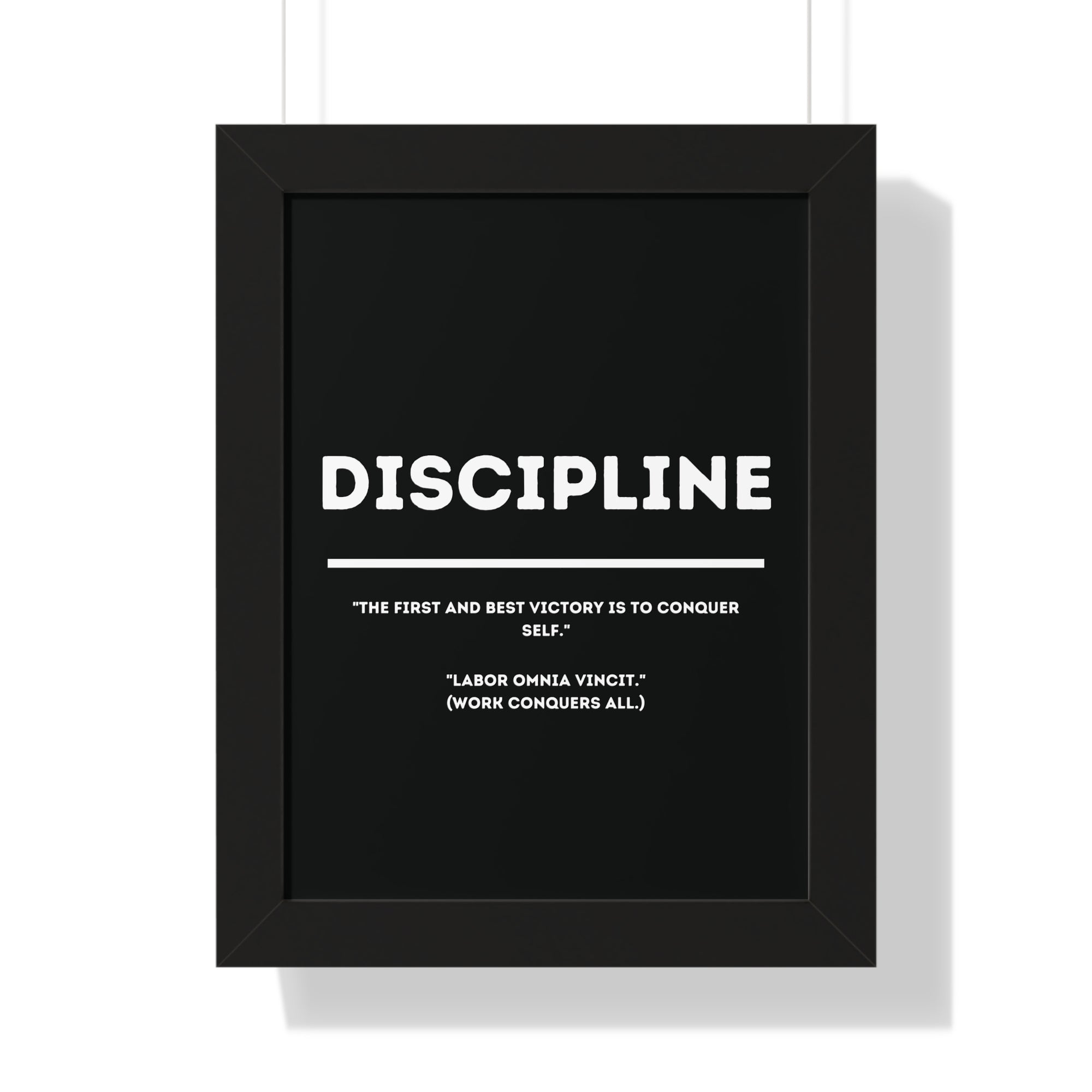 Minimalist in Black (Discipline) - Framed Vertical Poster