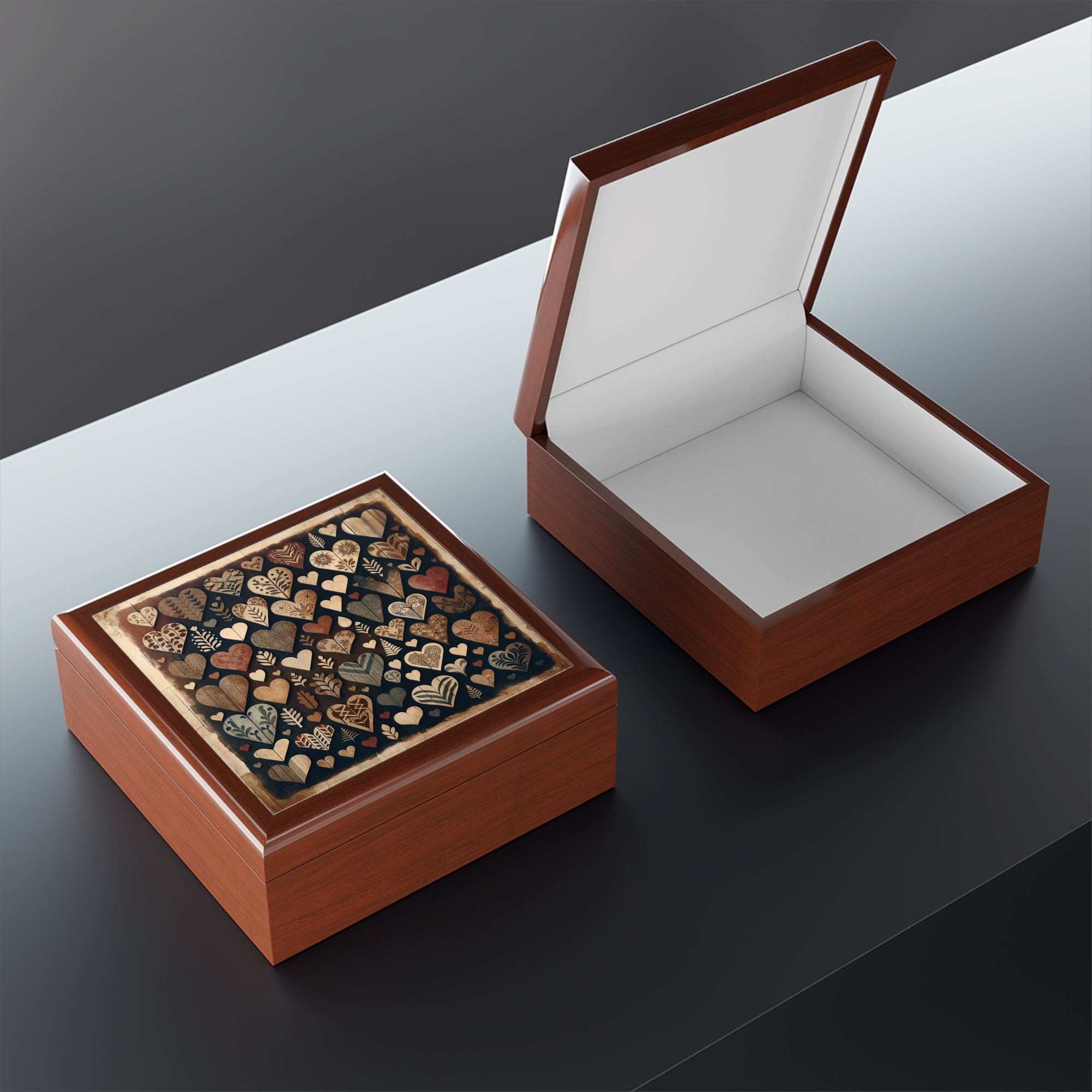 Rustic Hearts - Jewelry Box