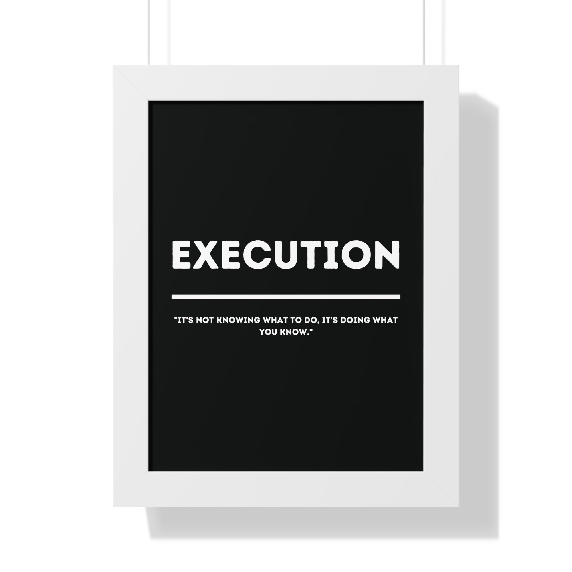 Minimalist in Black (Execution) - Framed Vertical Poster