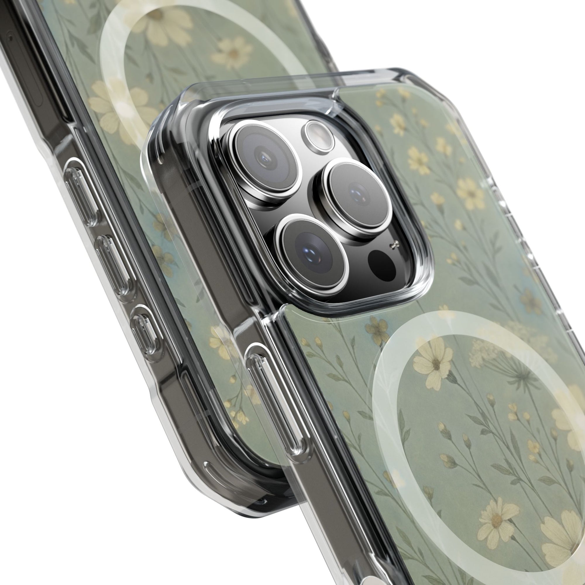 Floral Magnetic Clear Impact Cases, Phone Protection, Floral Design, Nature Lover Gift, Stylish Tech Accessories, Everyday Use