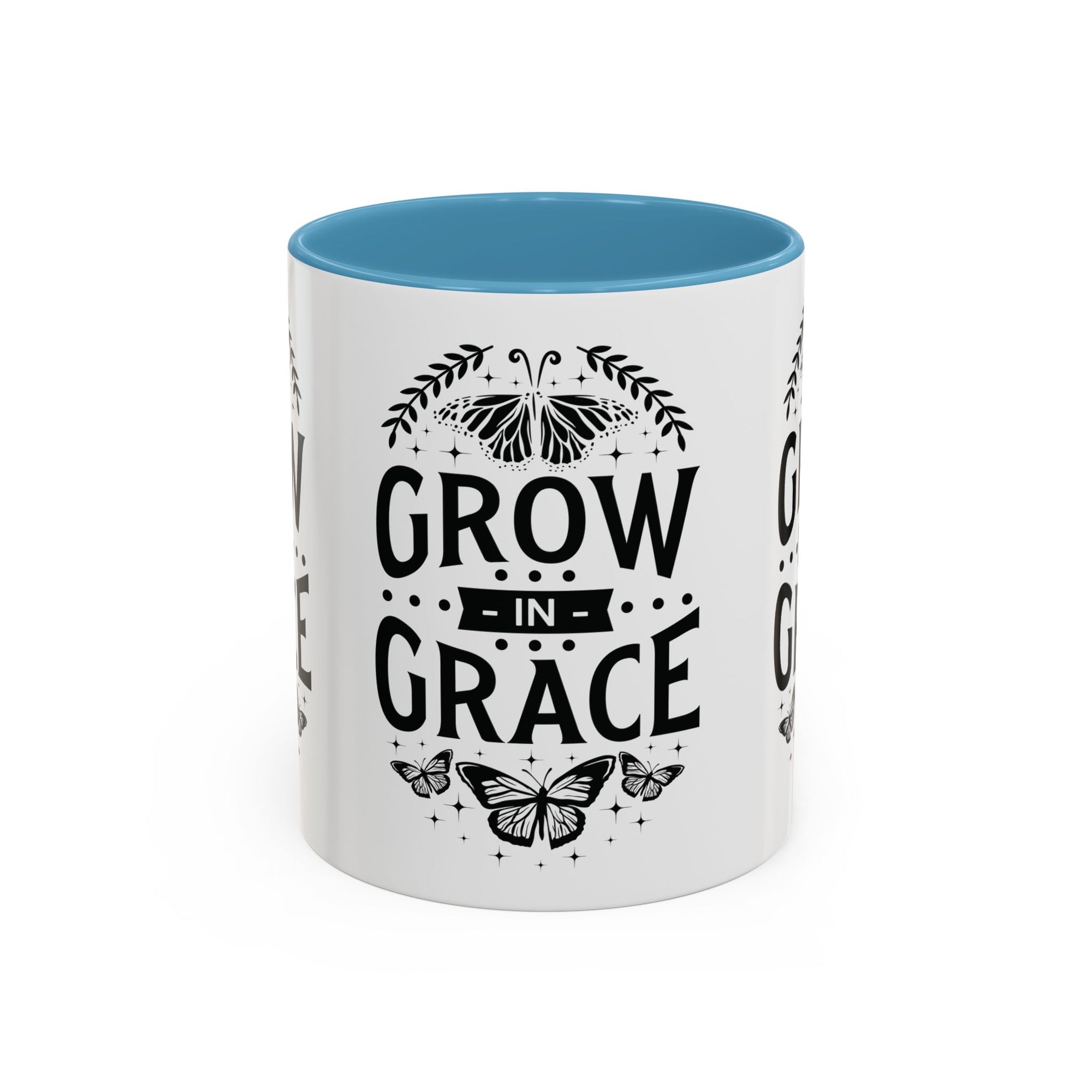 Grow in Grace Accent Coffee Mug - Inspirational Design