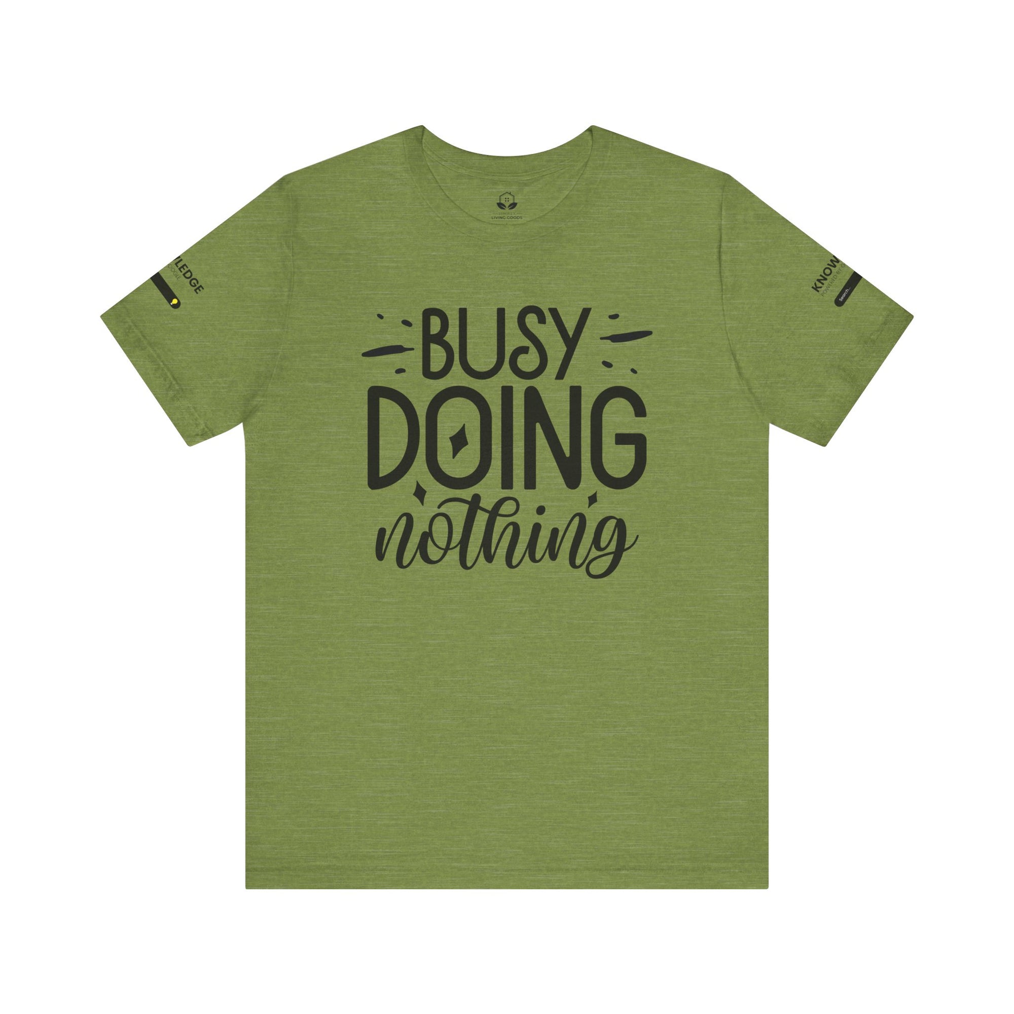 Unisex Jersey Tee with 'Busy Doing Nothing' Quote - Perfect for Everyday Wear