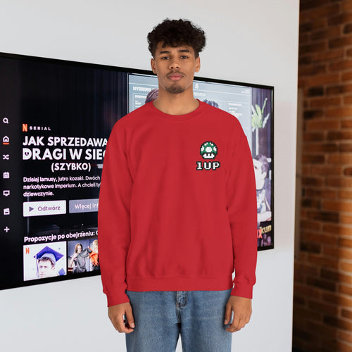 1UP Mushroom - Unisex Heavy Blend™ Crewneck Sweatshirt