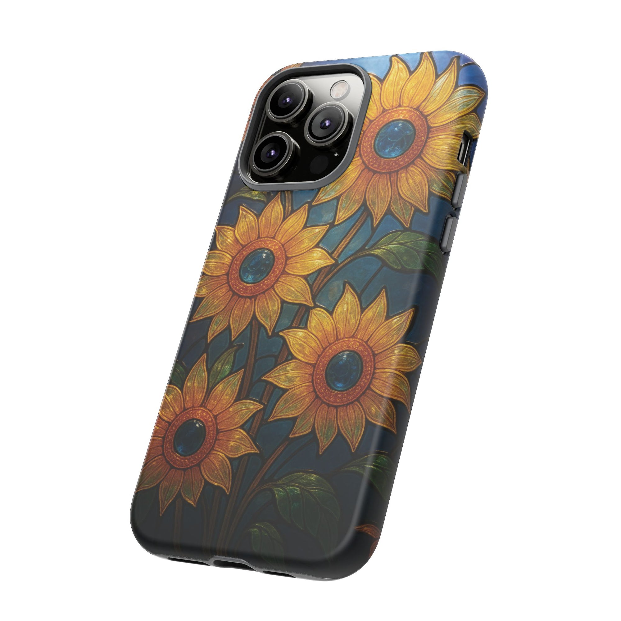 Vibrant Floral Phone Case, Sunflower Design, Tough & Durable Case, Nature Lover Gift, Protective Phone Cover, Spring Aesthetic