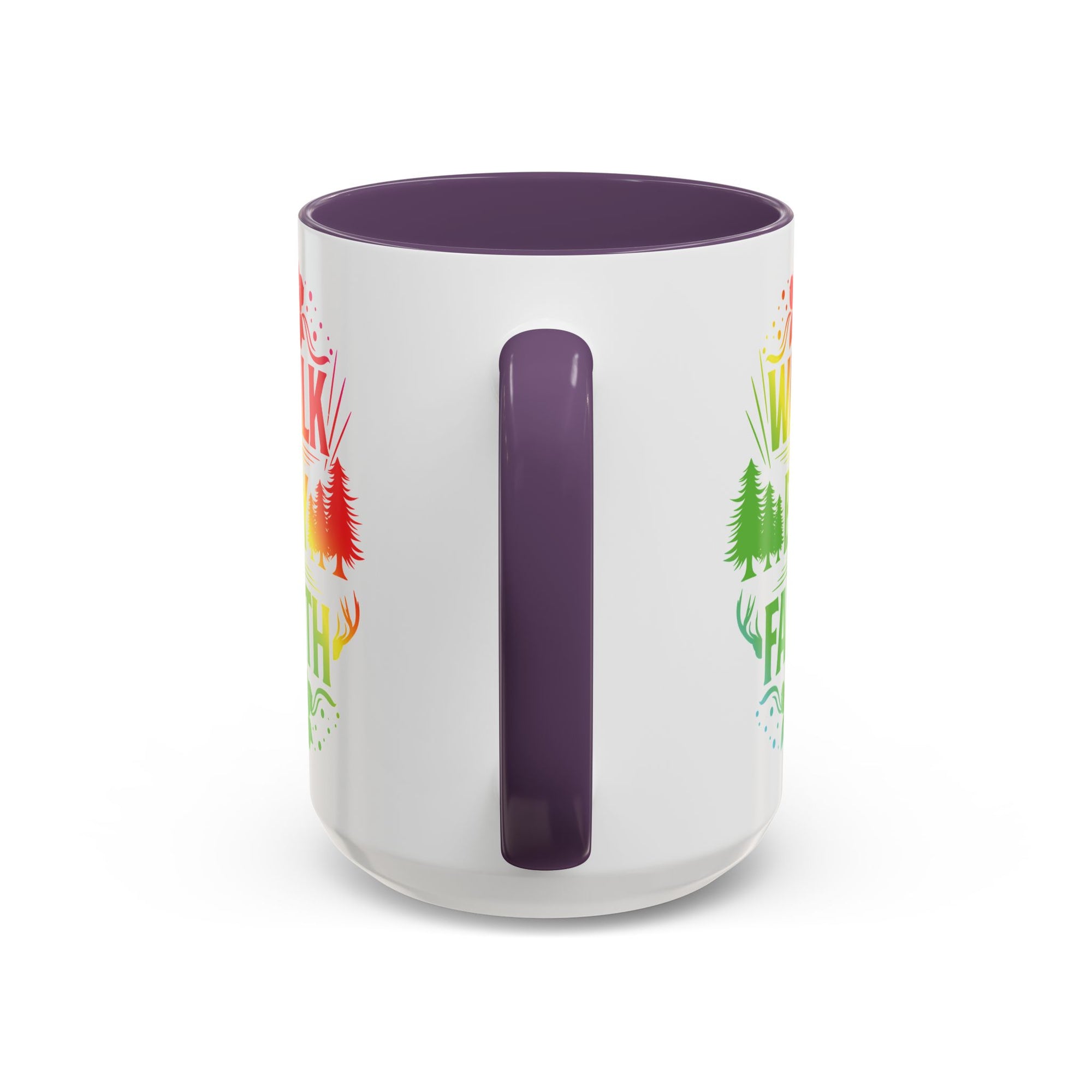 Walk by Faith Accent Coffee Mug - Inspirational Design