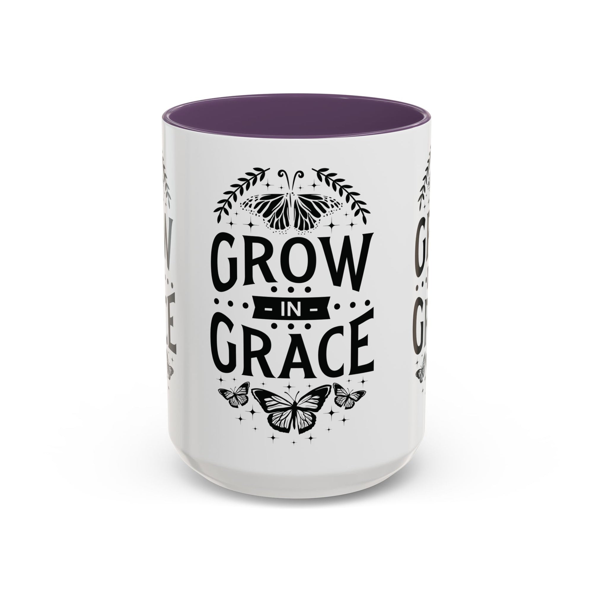 Grow in Grace Accent Coffee Mug - Inspirational Design