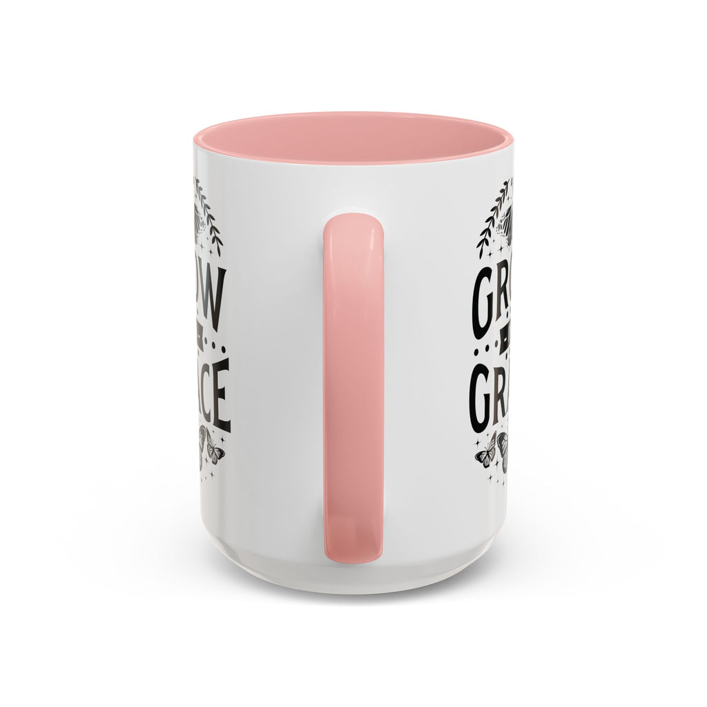 Grow in Grace Accent Coffee Mug - Inspirational Design