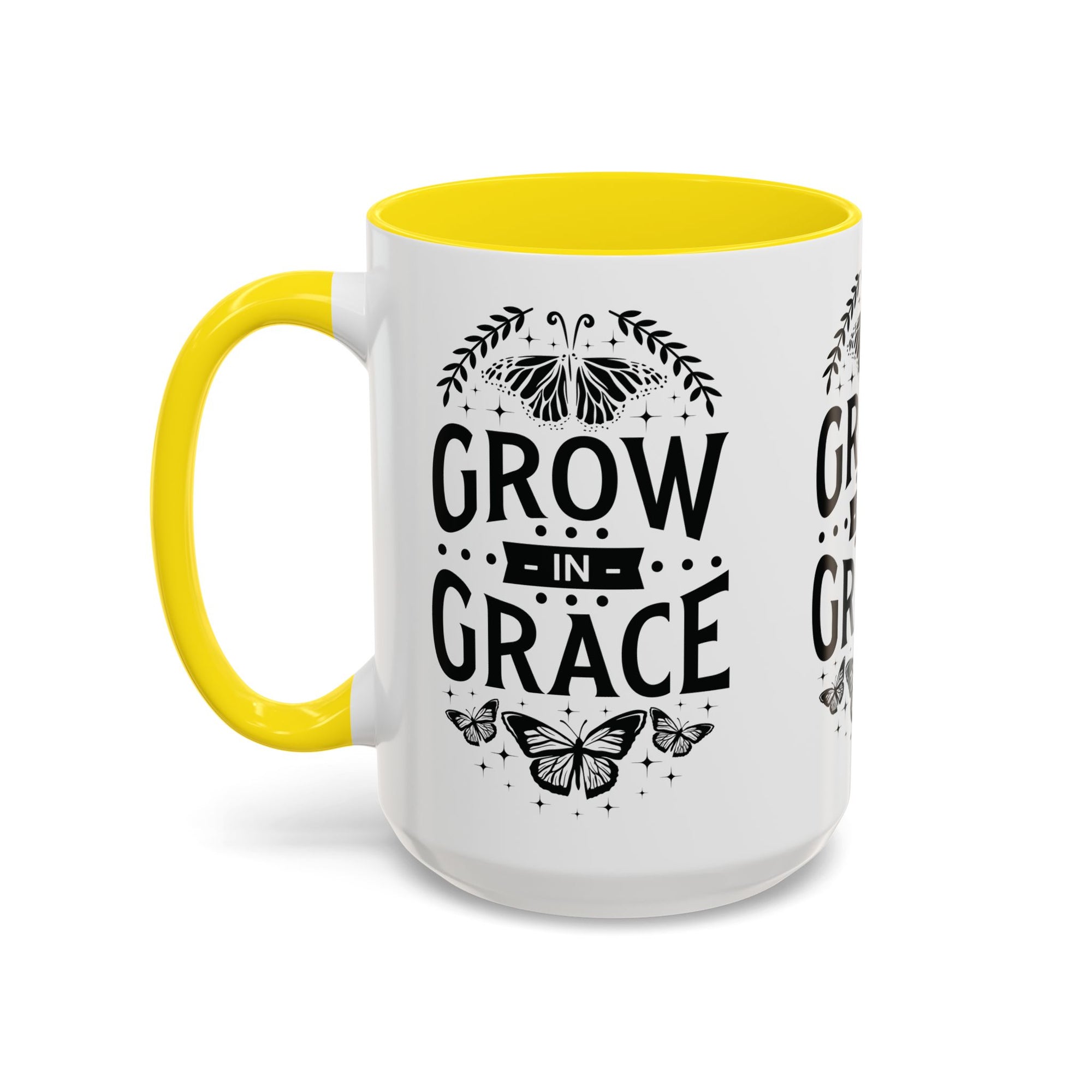 Grow in Grace Accent Coffee Mug - Inspirational Design