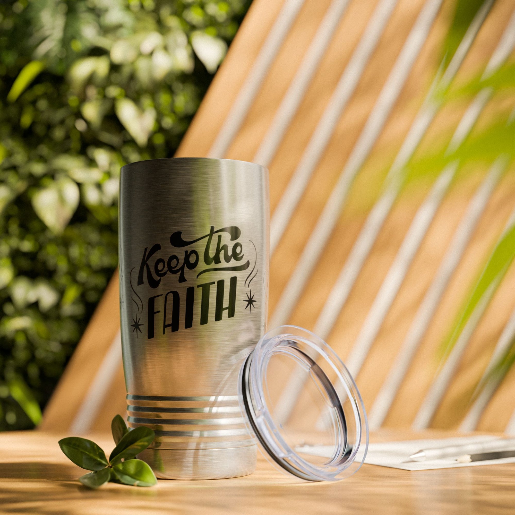 Keep the Faith Ringneck Tumbler - 20oz Inspirational Travel Mug