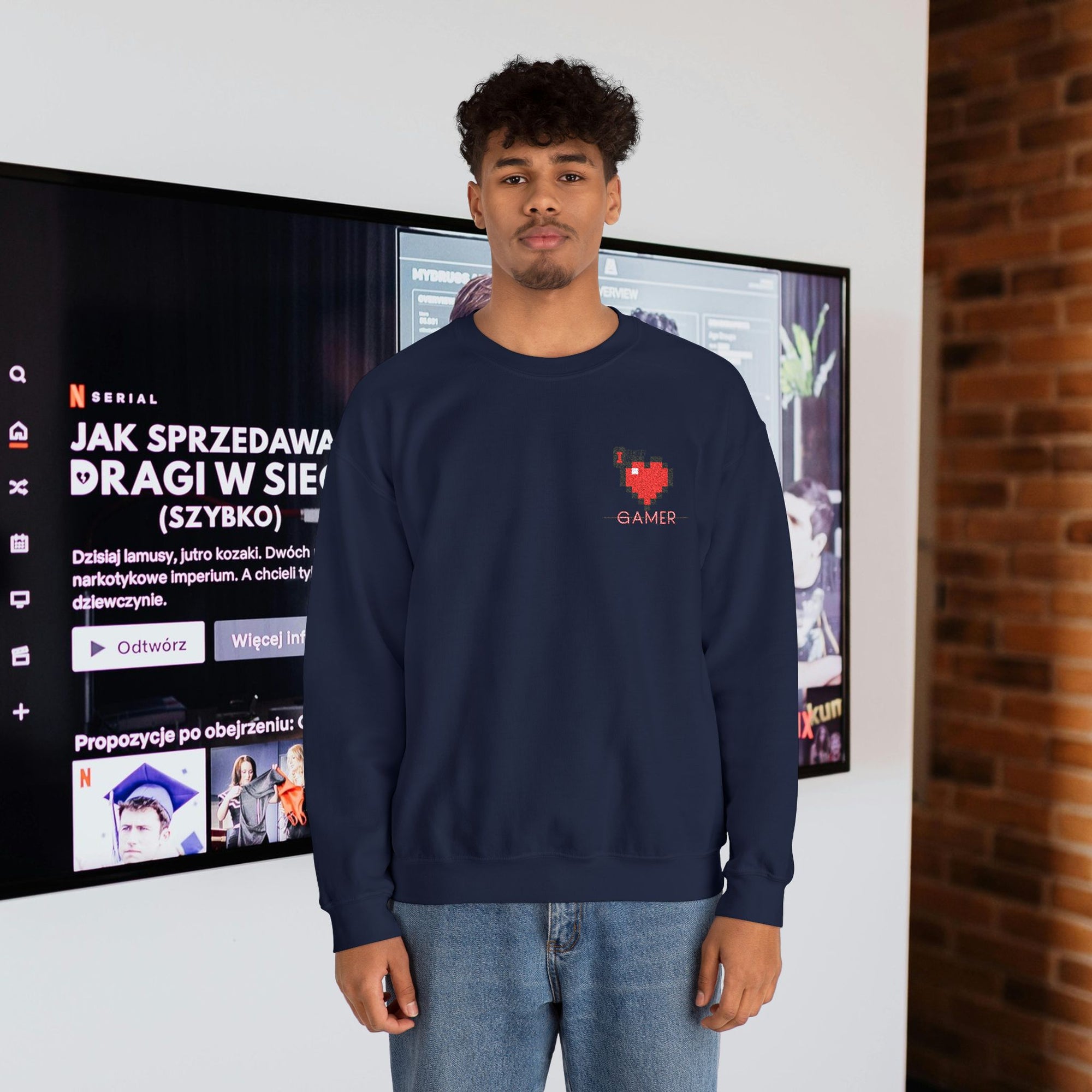 I identify as Gamer Tee - Unisex Heavy Blend™ Crewneck Sweatshirt