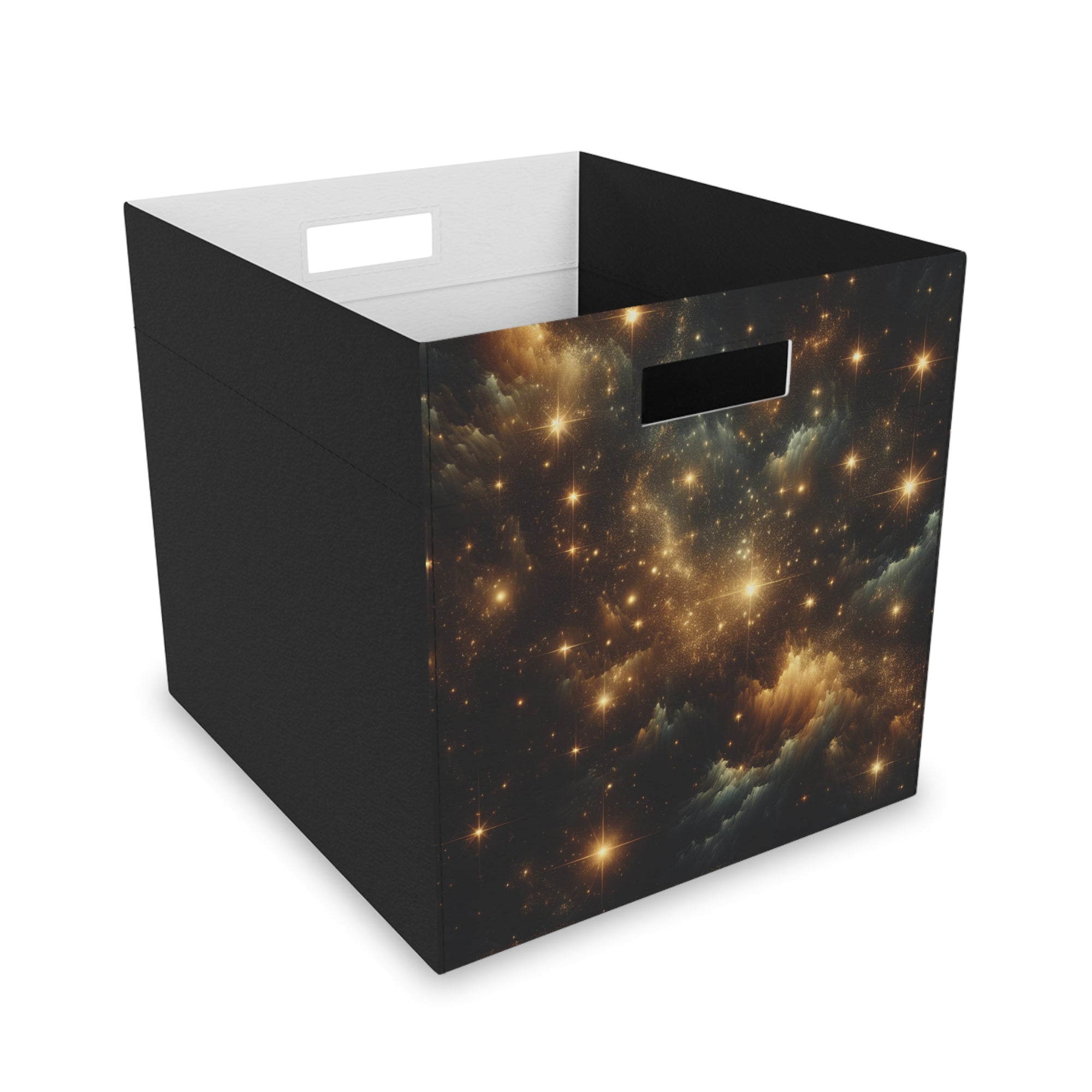 Galaxy-Themed Felt Storage Box - Stylish Organizer for Home Decor