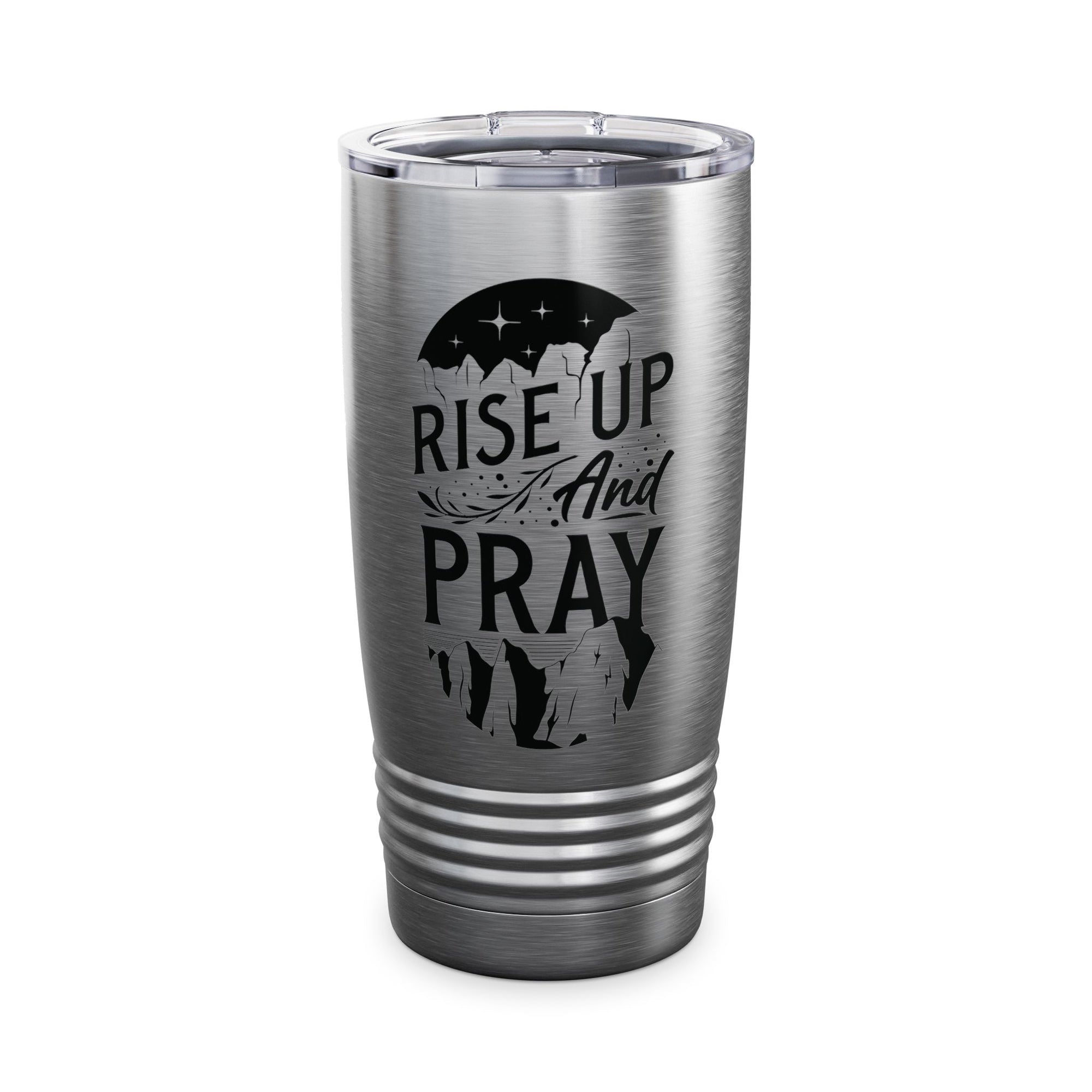 Rise Up and Pray Ringneck Tumbler - 20oz Inspirational Travel Mug