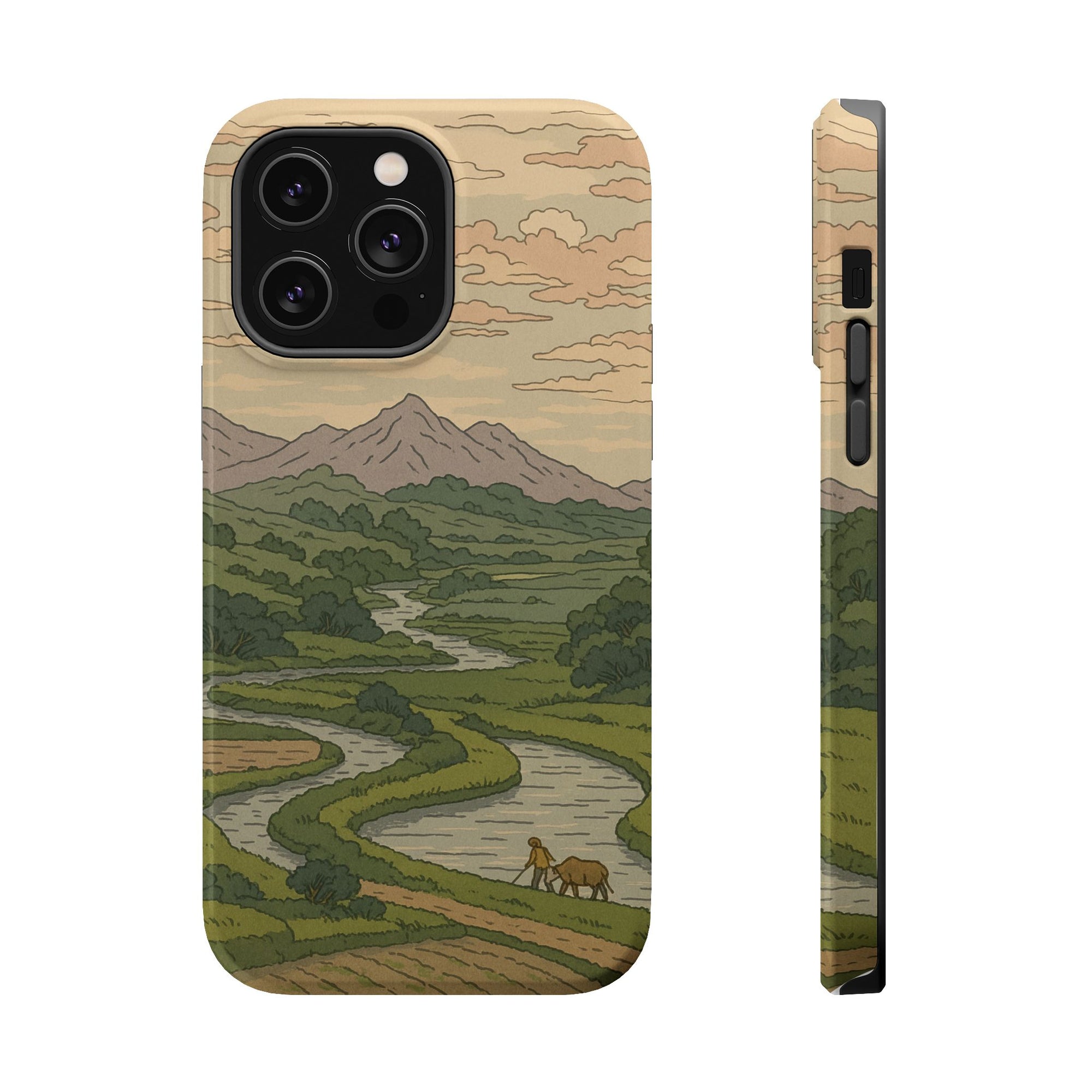 Nature-Inspired Magnetic Tough Case for iPhone, Phone Protection, Adventure Gift, Outdoor Lover, Earthy Aesthetic