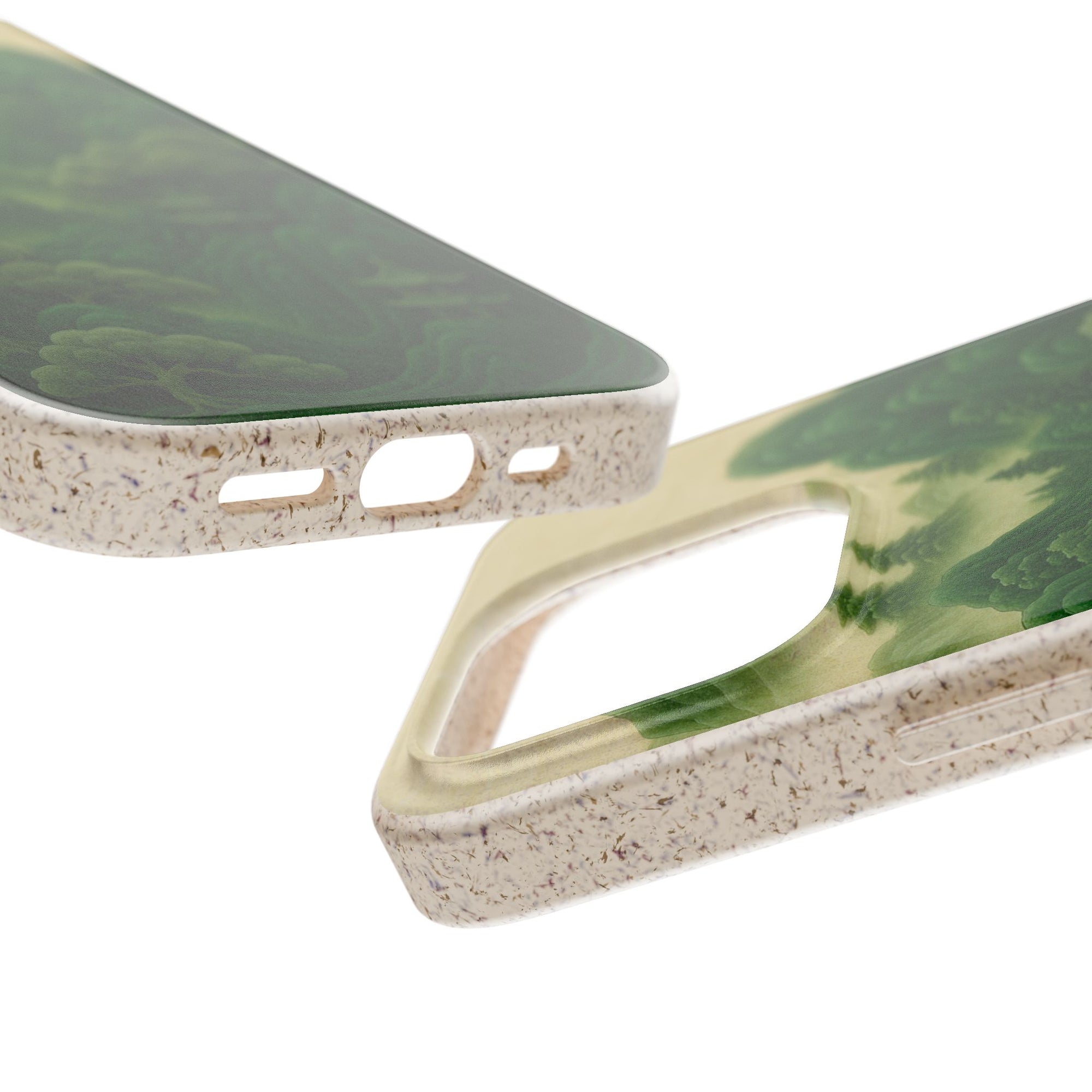 Eco-Friendly Biodegradable Phone Cases with Serene Mountain Landscape Design, Sustainable Gift, Nature Lover Accessory, Green Phone Cover,