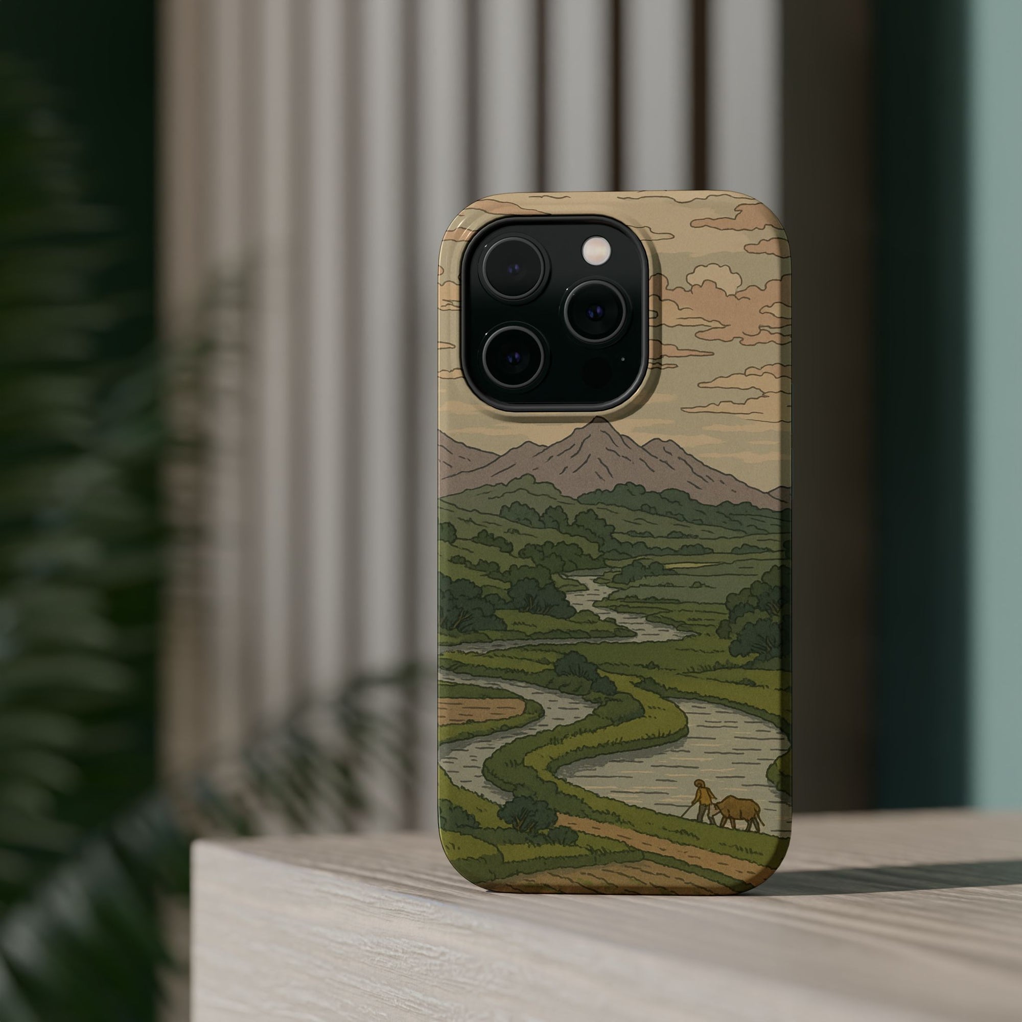 Nature-Inspired Magnetic Tough Case for iPhone, Phone Protection, Adventure Gift, Outdoor Lover, Earthy Aesthetic
