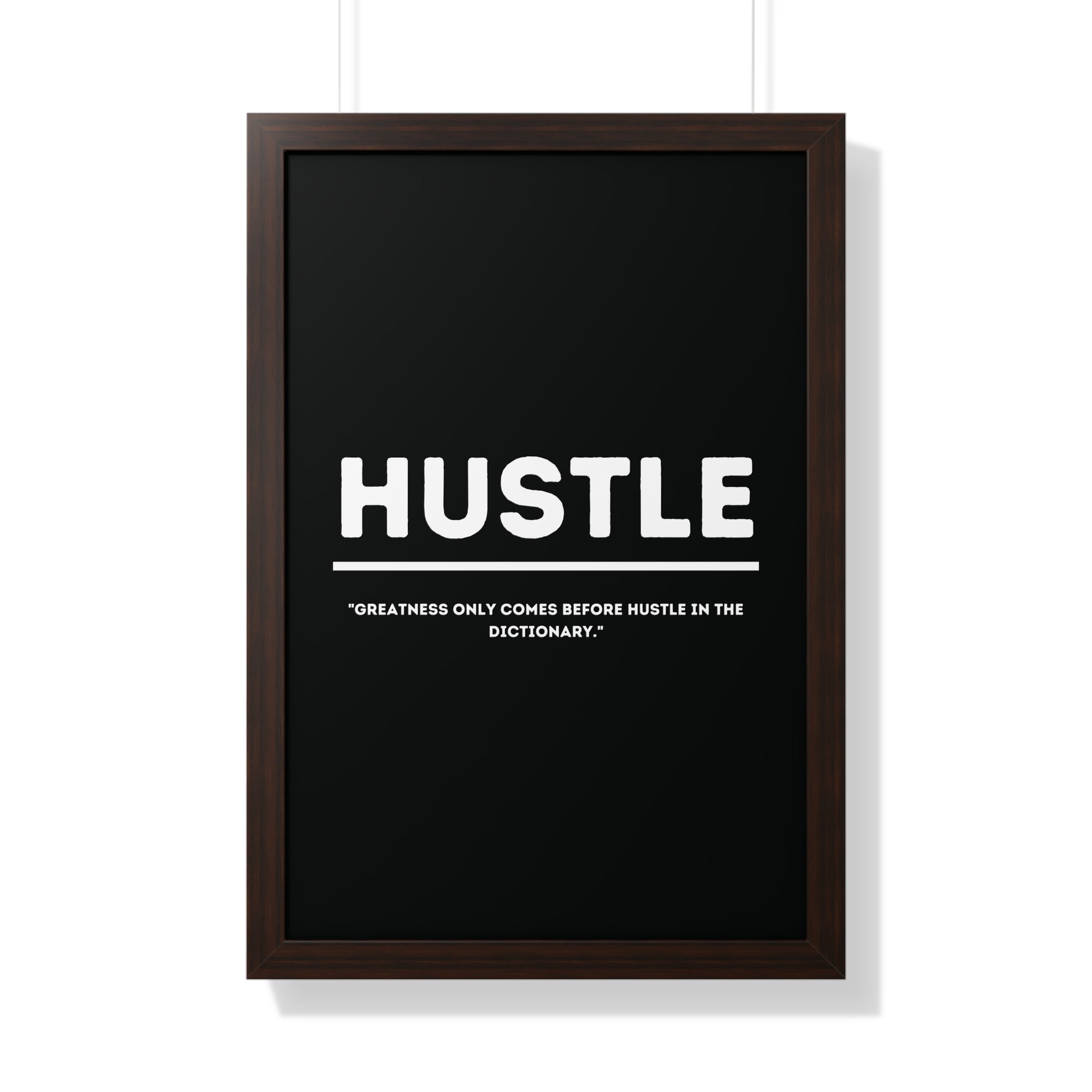 Minimalist in Black (Hustle) - Framed Vertical Poster