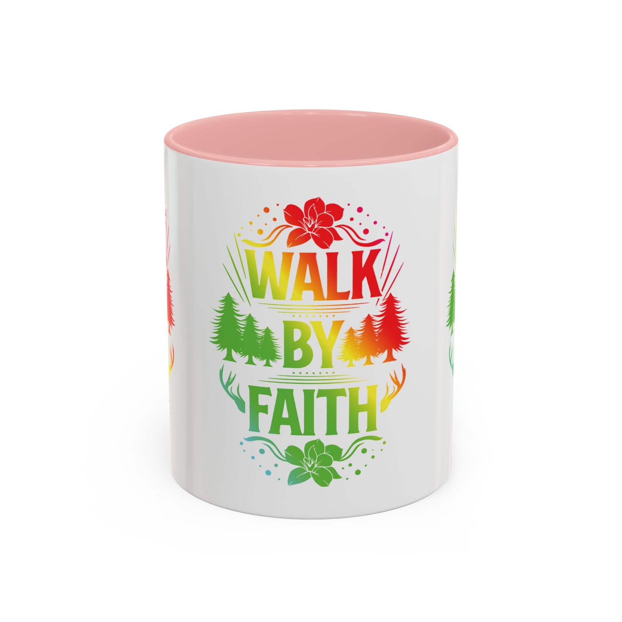 Walk by Faith Accent Coffee Mug - Inspirational Design
