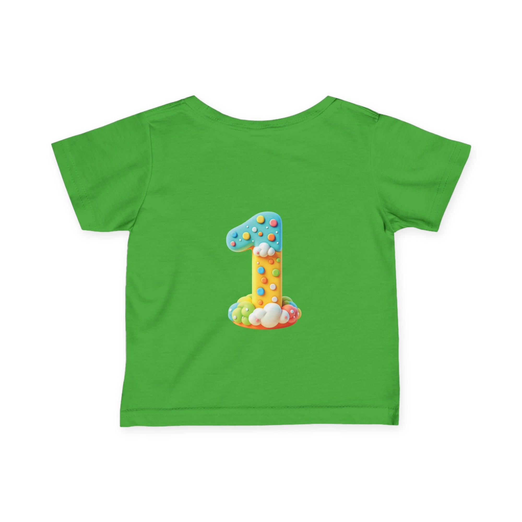 Cute Infant T-Shirt - 'Eat Sleep Cute Repeat' with Colorful Number 1 Design